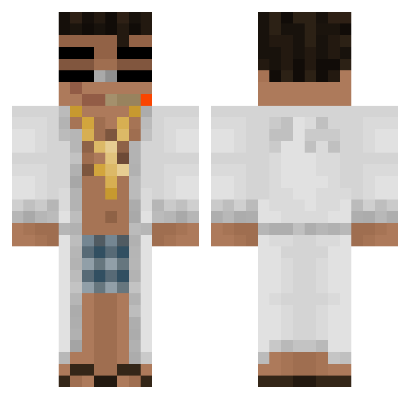 x102jaf887x Minecraft skin, front and back view