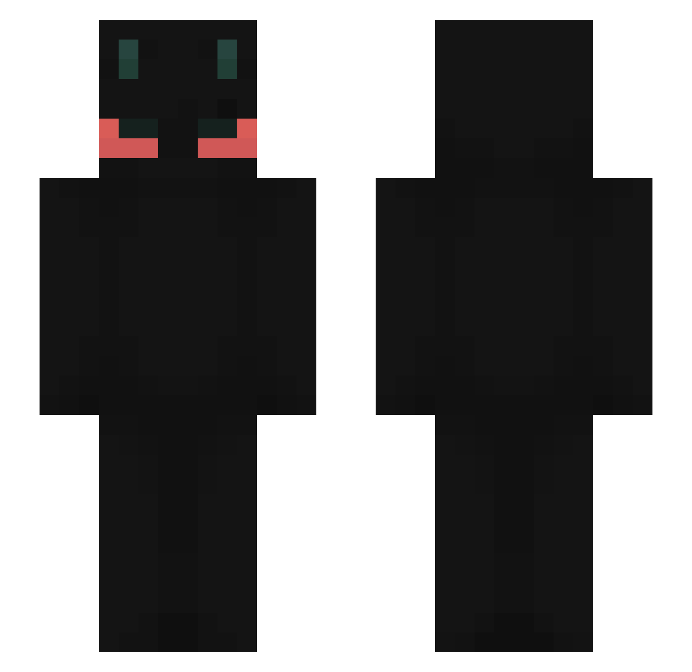 Sparse Minecraft skin, front and back view