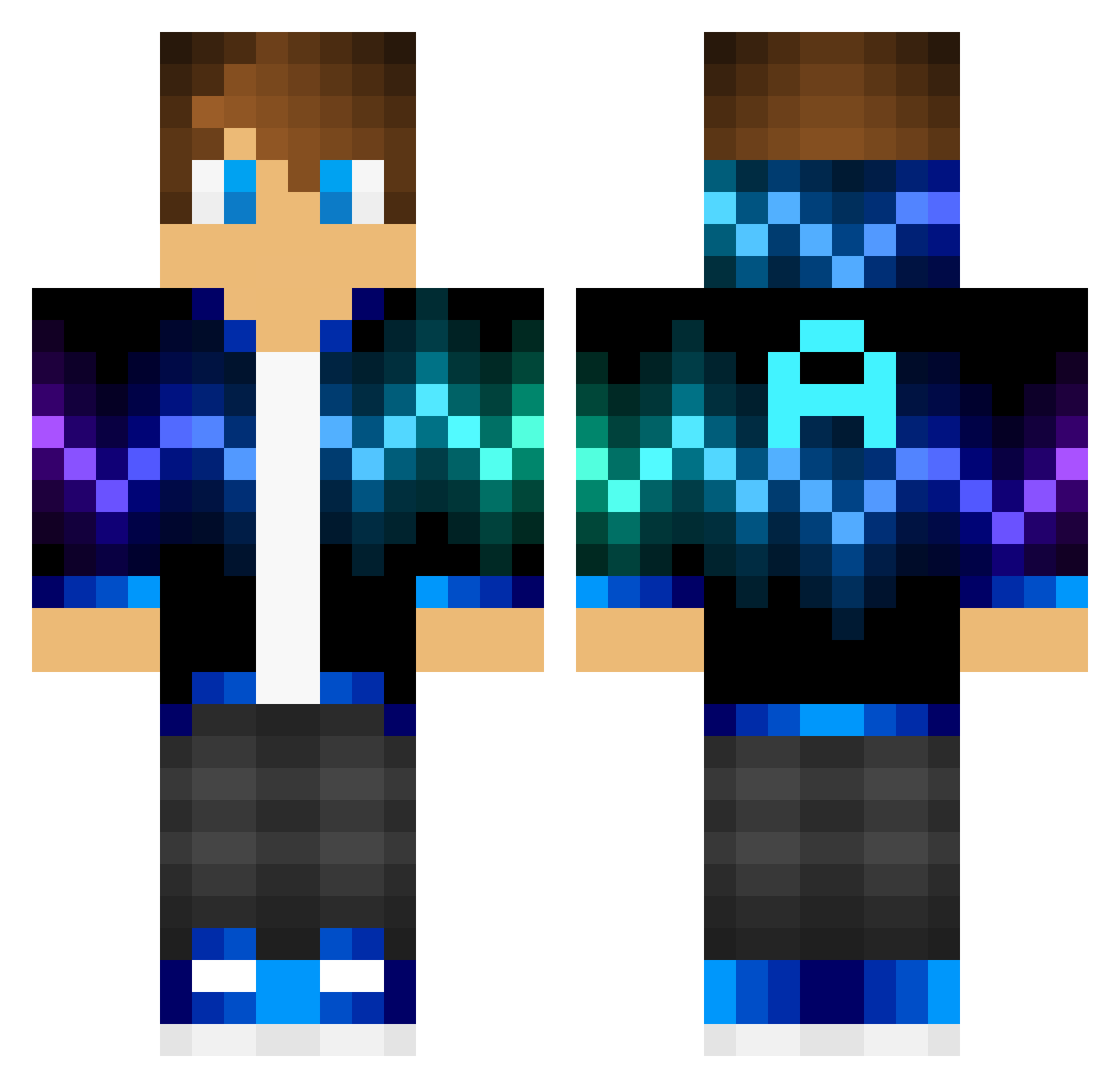 nightmare6328 Minecraft skin, front and back view