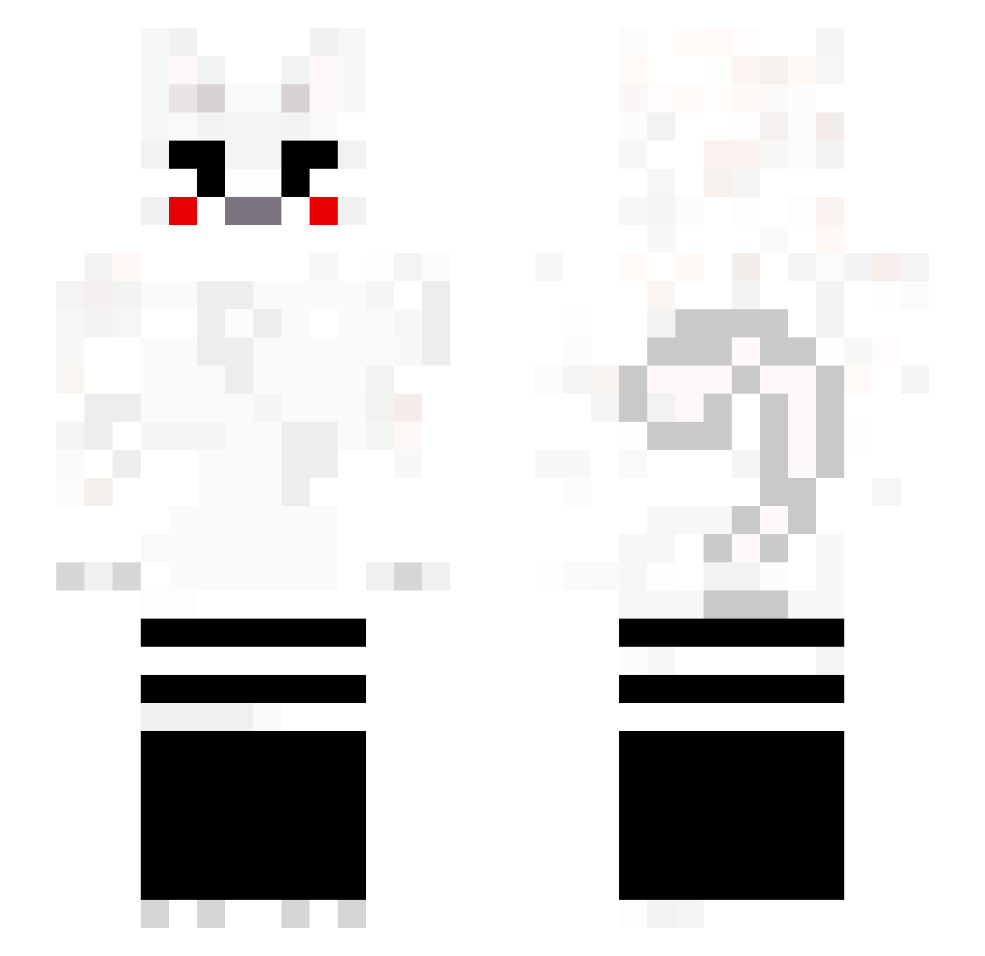 fred45 Minecraft skin, front and back view