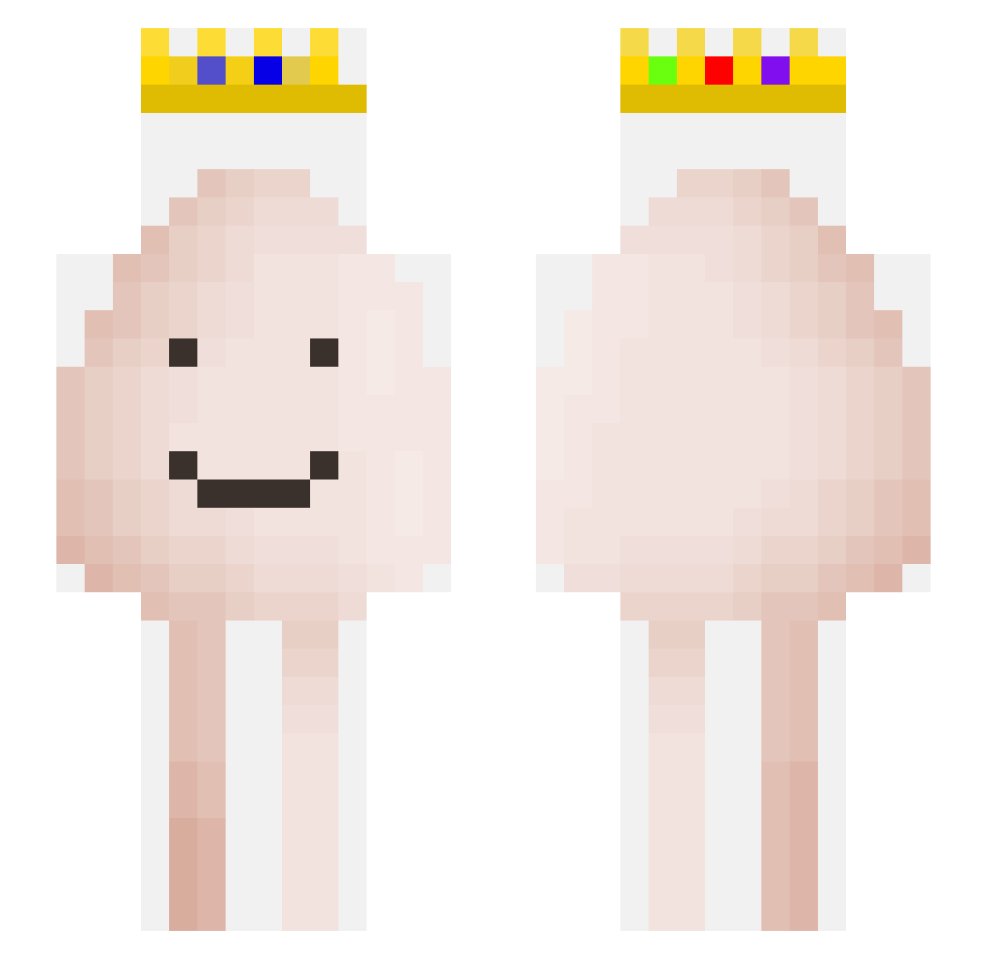Narhuu Minecraft skin, front and back view