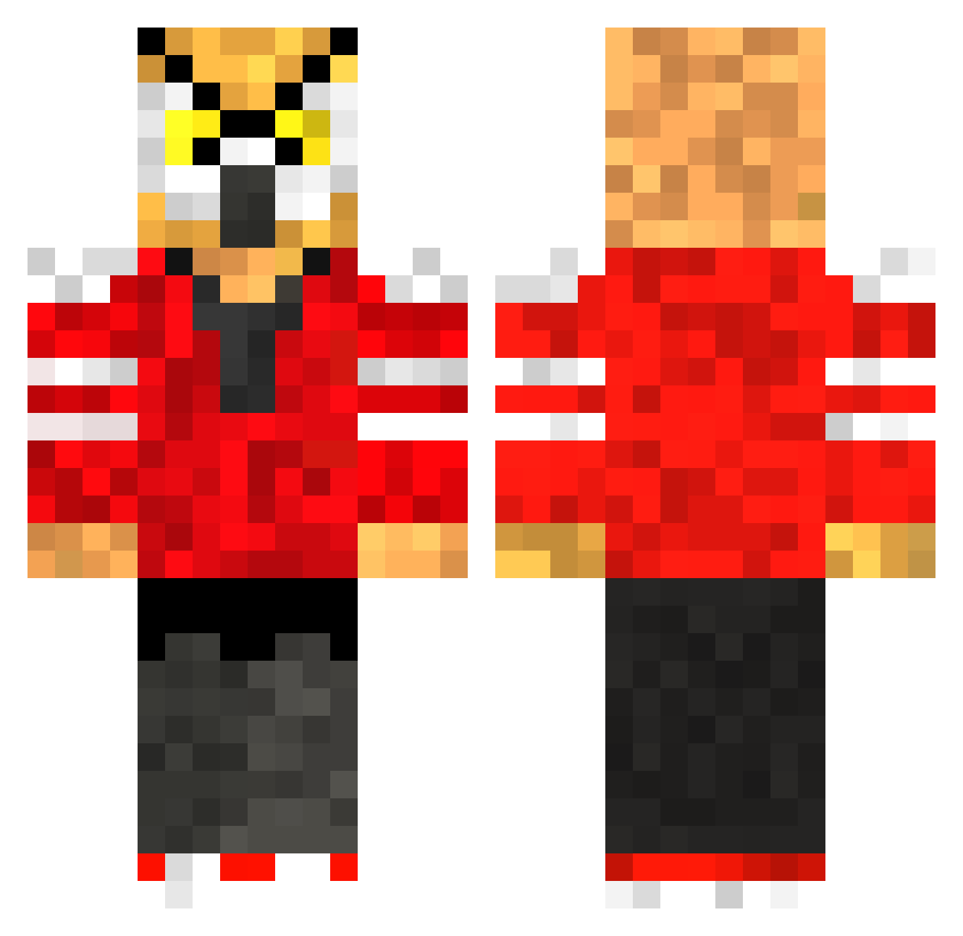 Vwj_ Minecraft skin, front and back view