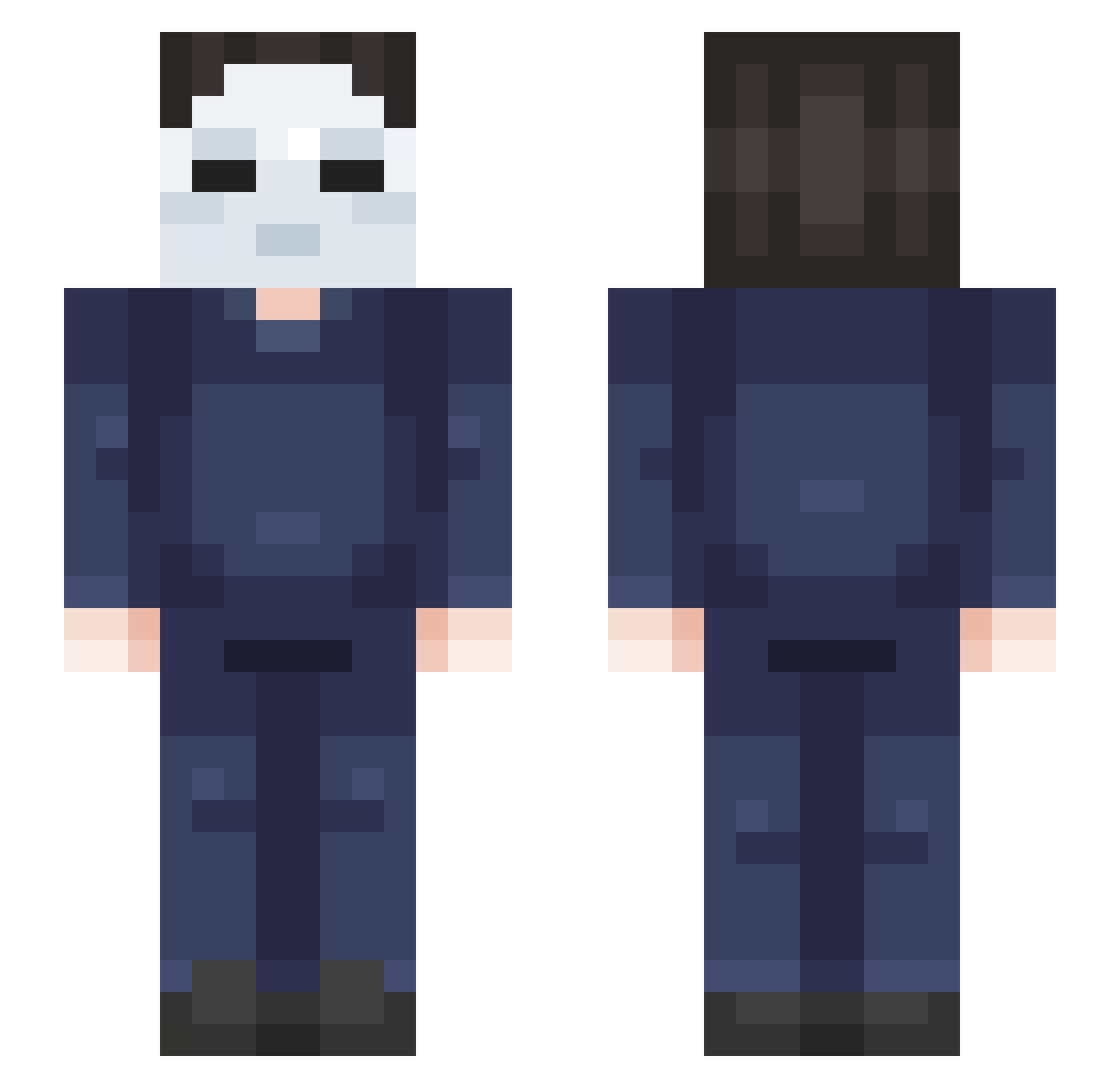 M4R0C4 Minecraft skin, front and back view