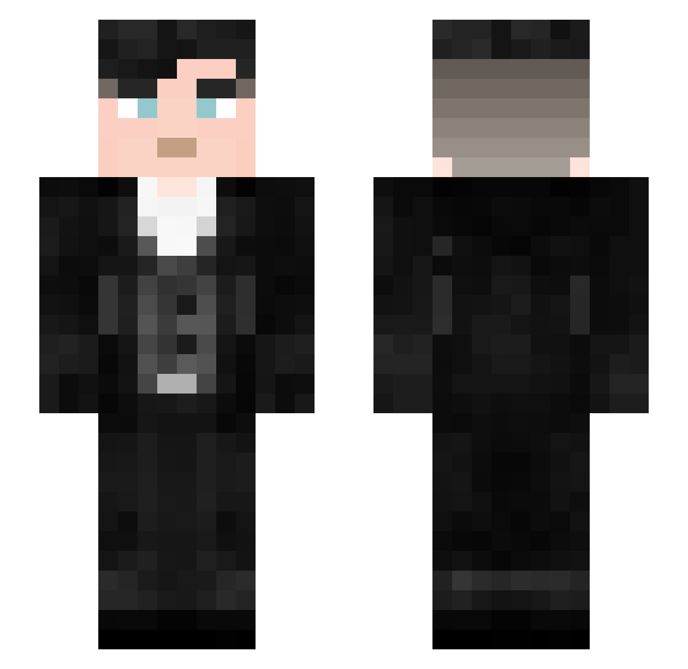 JacobSS Minecraft skin, front and back view