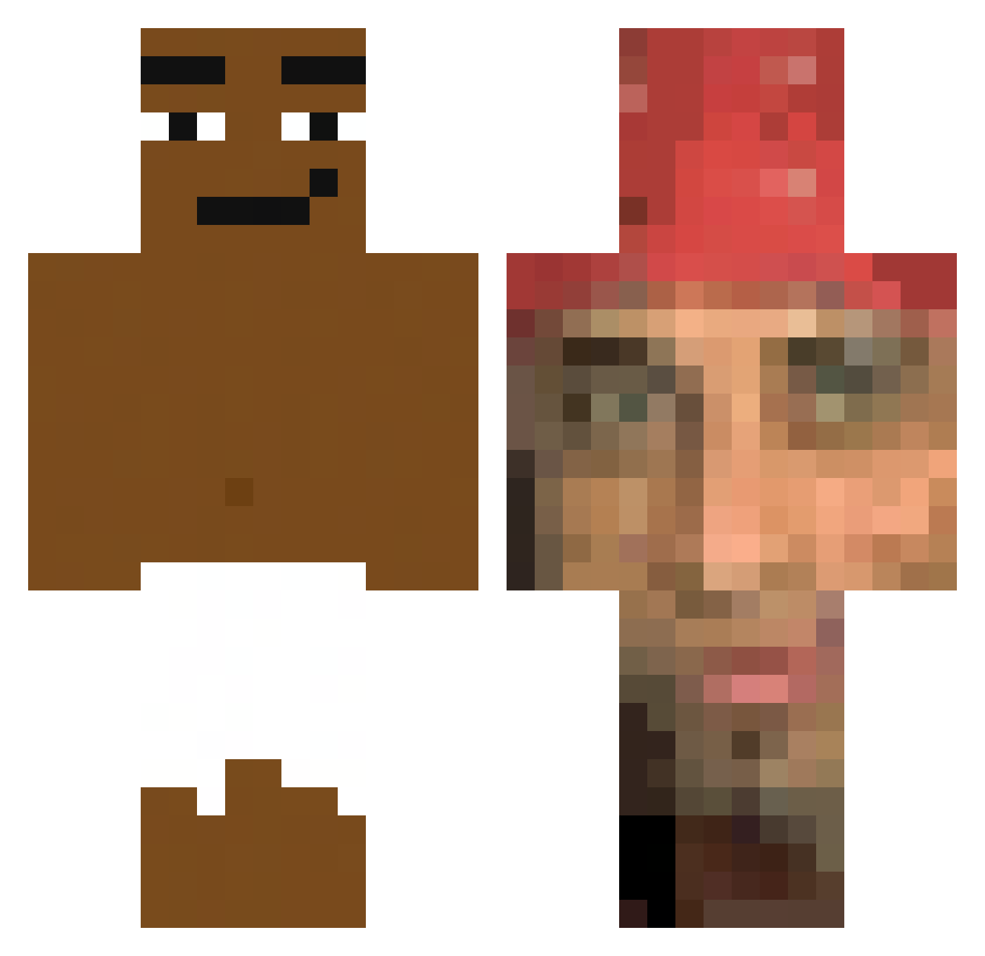 TheS1R Minecraft skin, front and back view