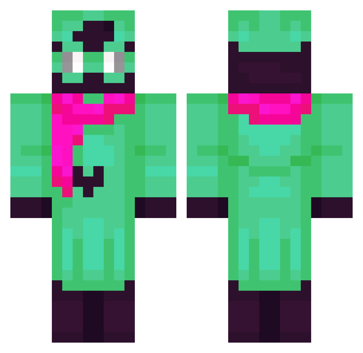 Mykytas Minecraft skin, front and back view