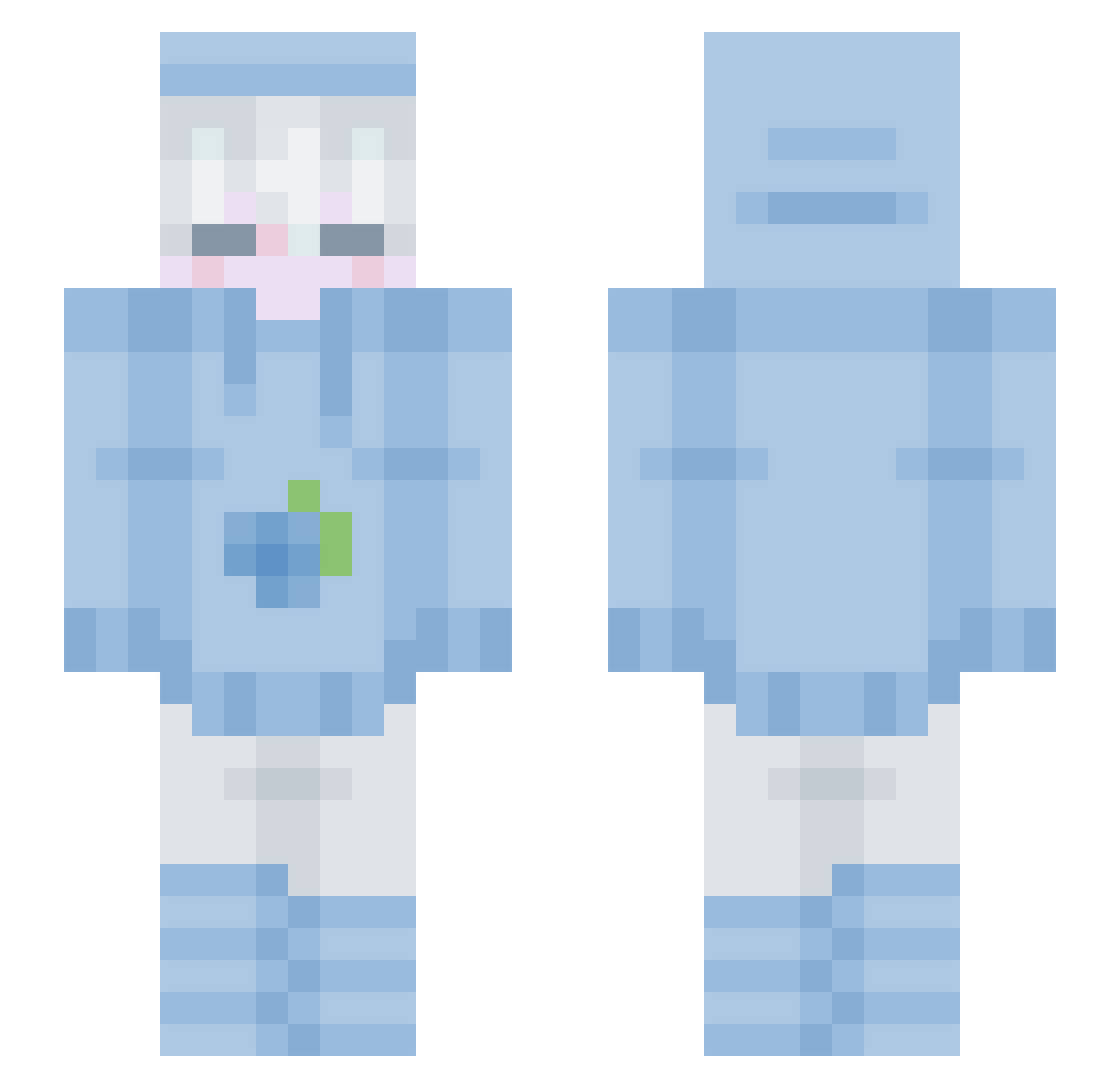 M_tw Minecraft skin, front and back view
