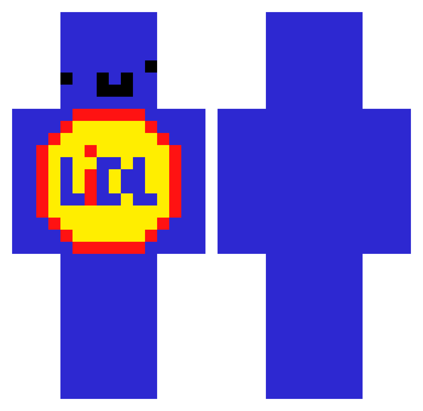 sinwix Minecraft skin, front and back view