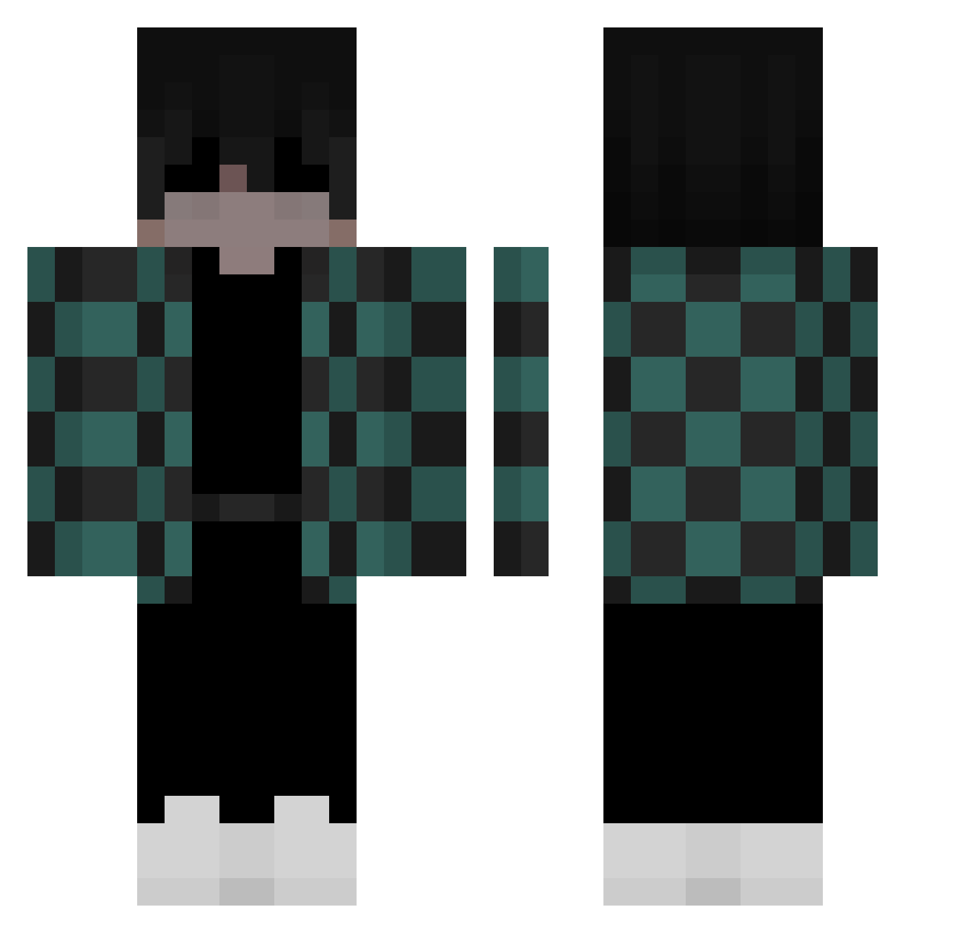 Peczol Minecraft skin, front and back view