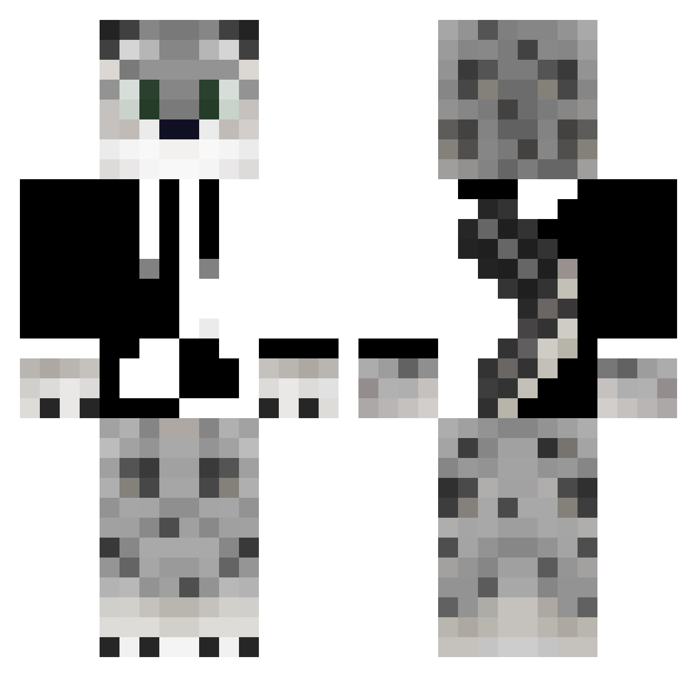 TheCosmic_Neko Minecraft skin, front and back view