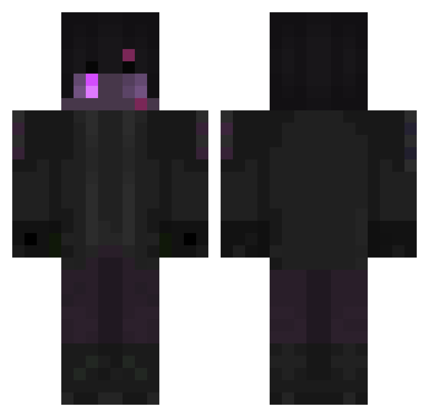 xhxlo Minecraft skin, front and back view