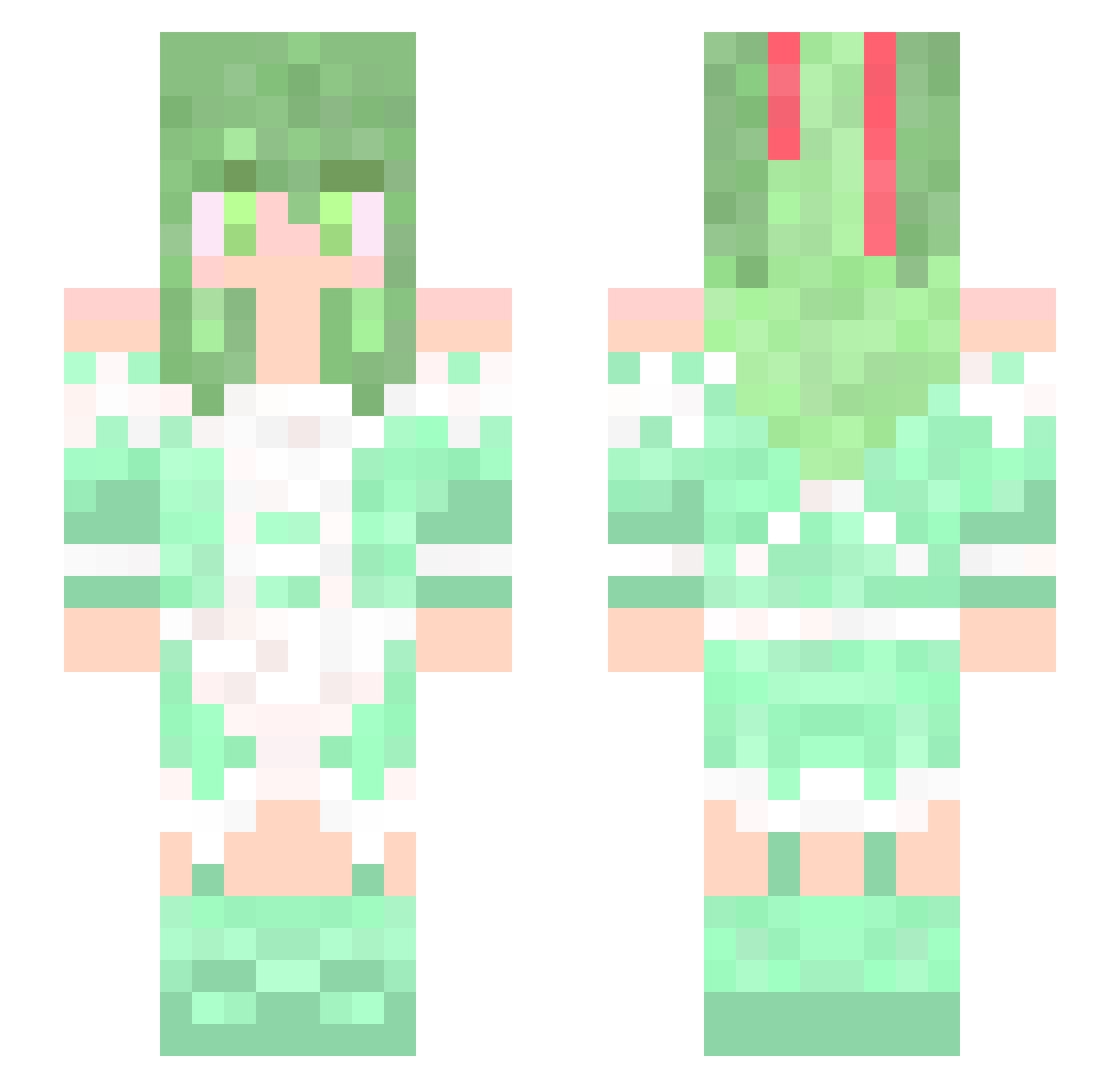 RiuRiu_owo_ Minecraft skin, front and back view
