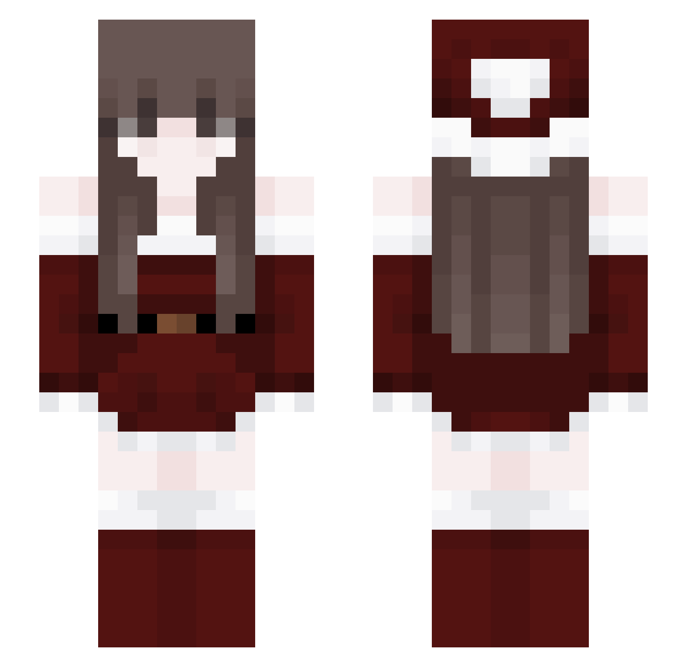 viviz_rlo_ldl Minecraft skin, front and back view