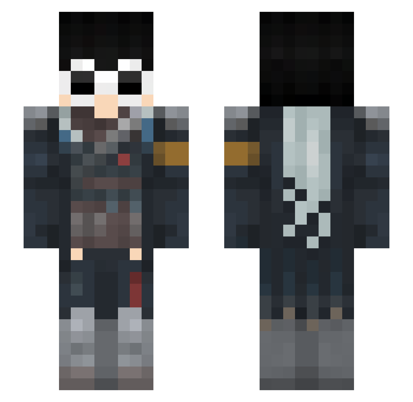 l0st2hell Minecraft skin, front and back view