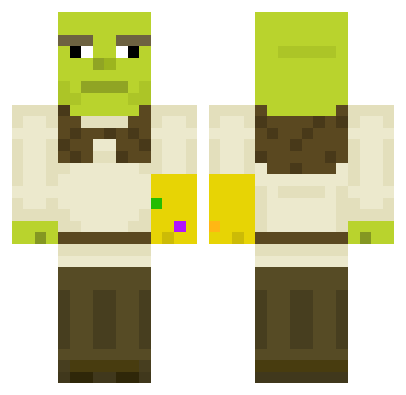 ricca35 Minecraft skin, front and back view