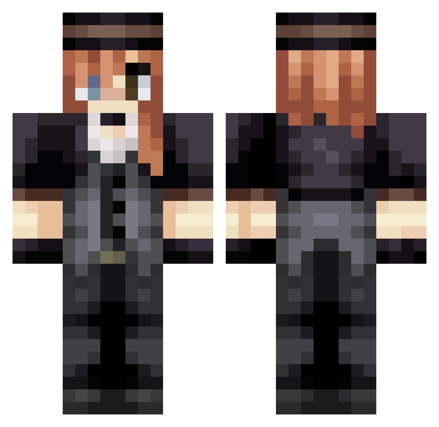 stark_park Minecraft skin, front and back view