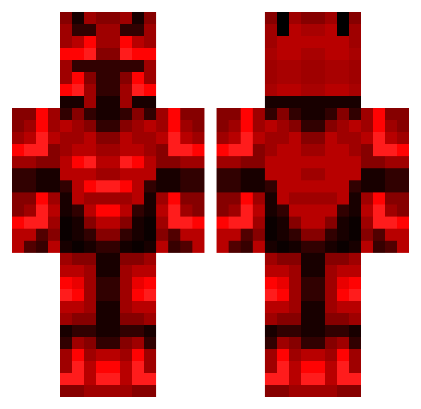 Spider_face Minecraft skin, front and back view