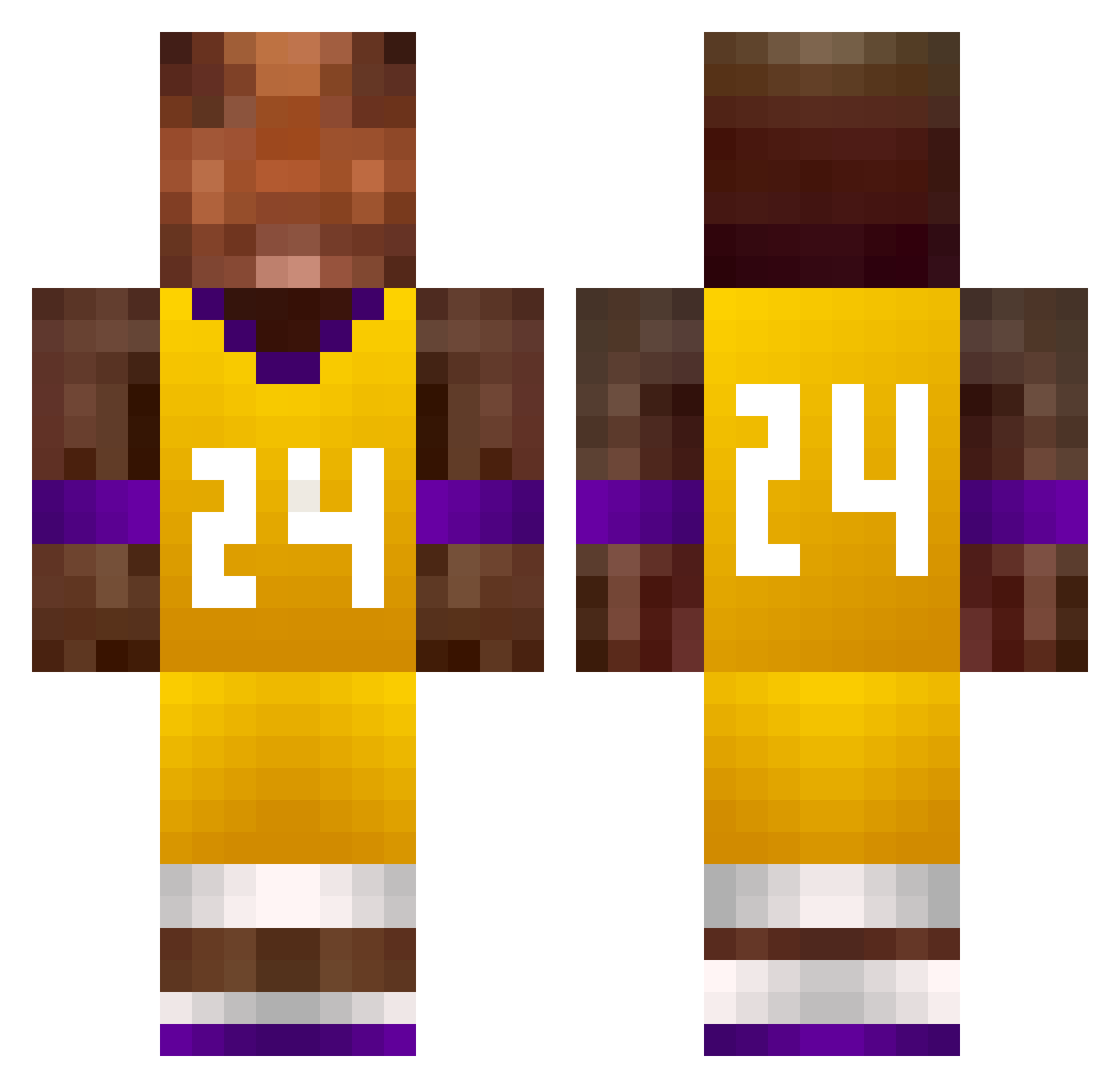 Nidhogg6716 Minecraft skin, front and back view