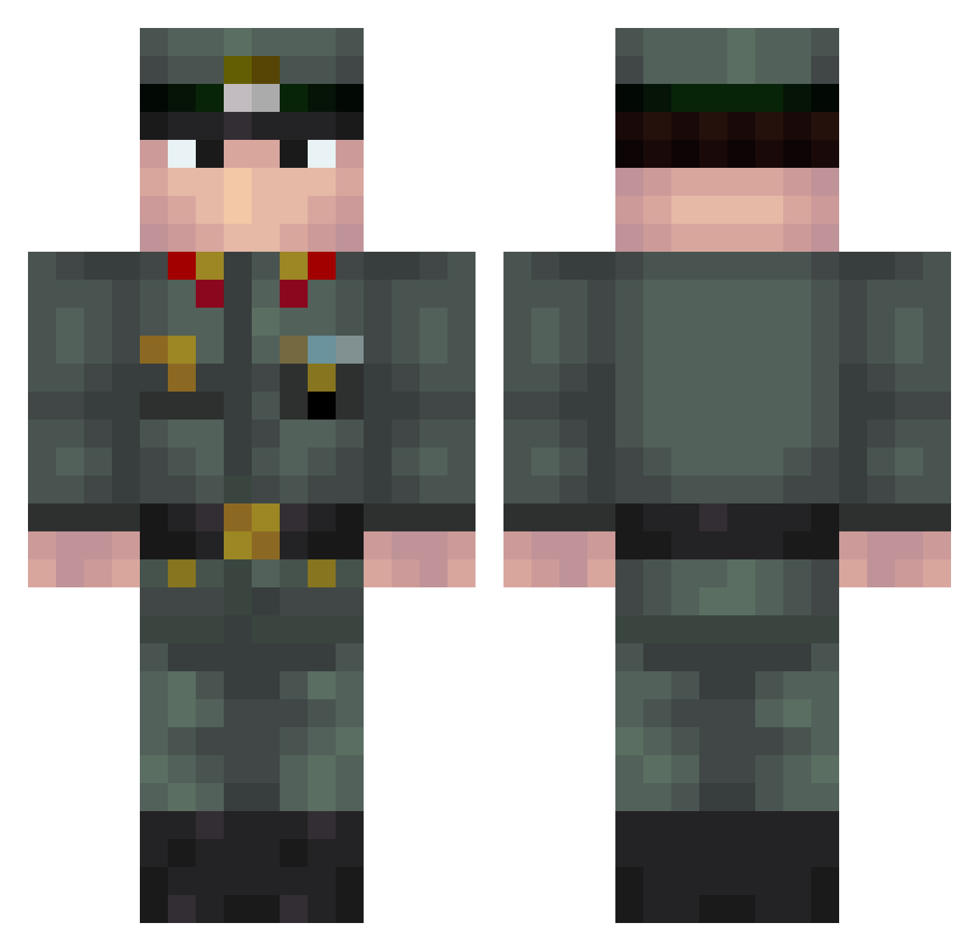 RysiekIsHere Minecraft skin, front and back view