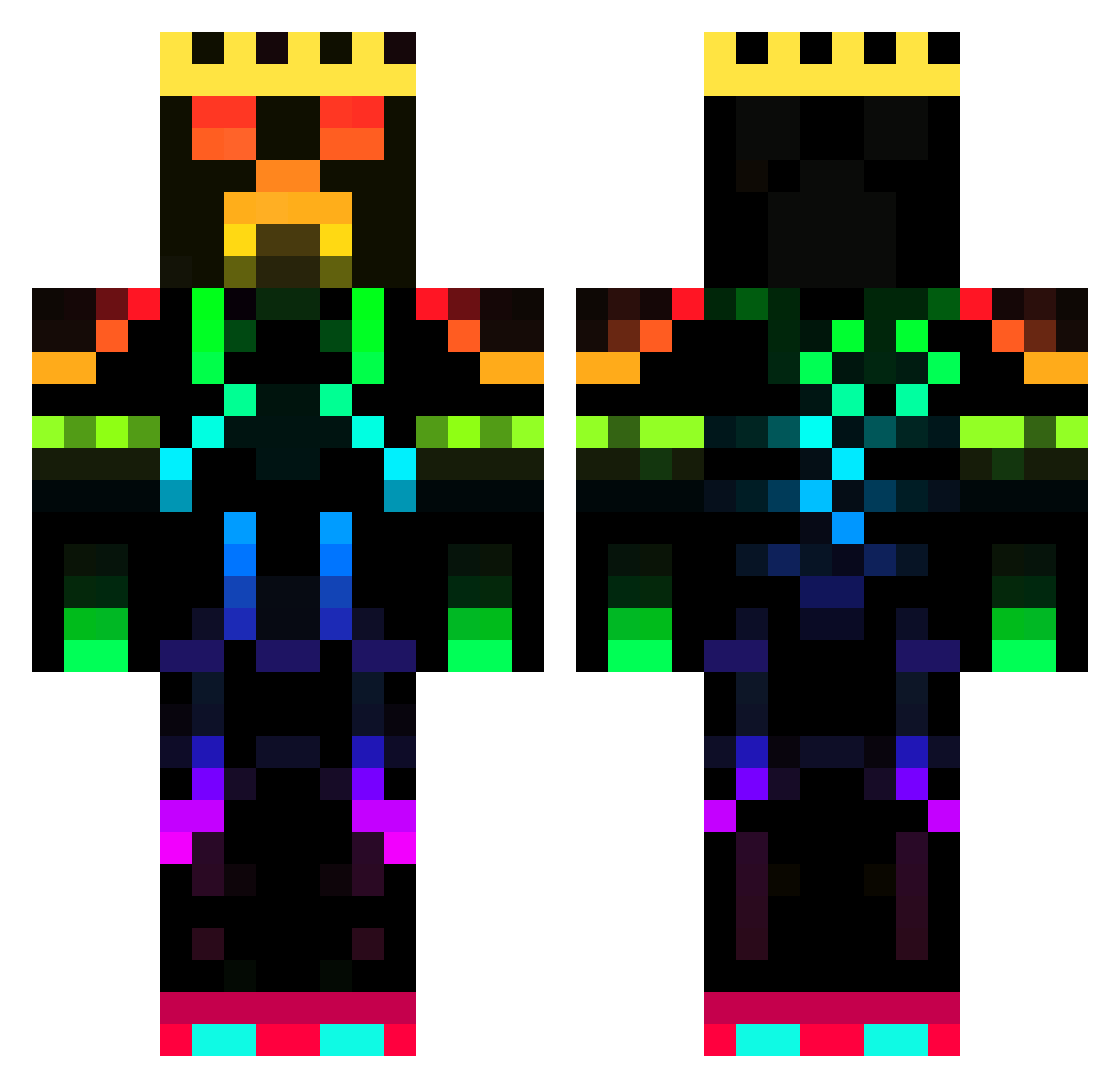 die123die123 Minecraft skin, front and back view