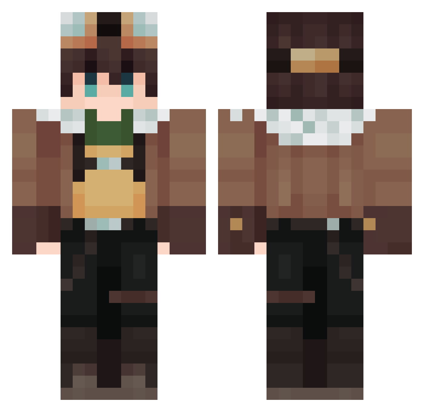aprico0t Minecraft skin, front and back view