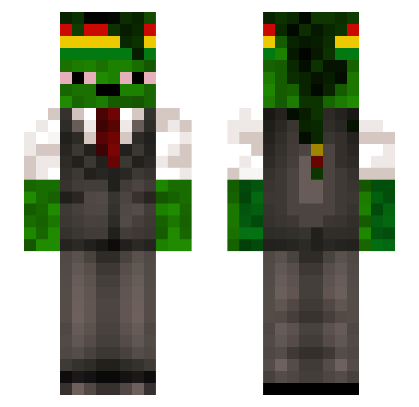 Nick_Elias_ Minecraft skin, front and back view