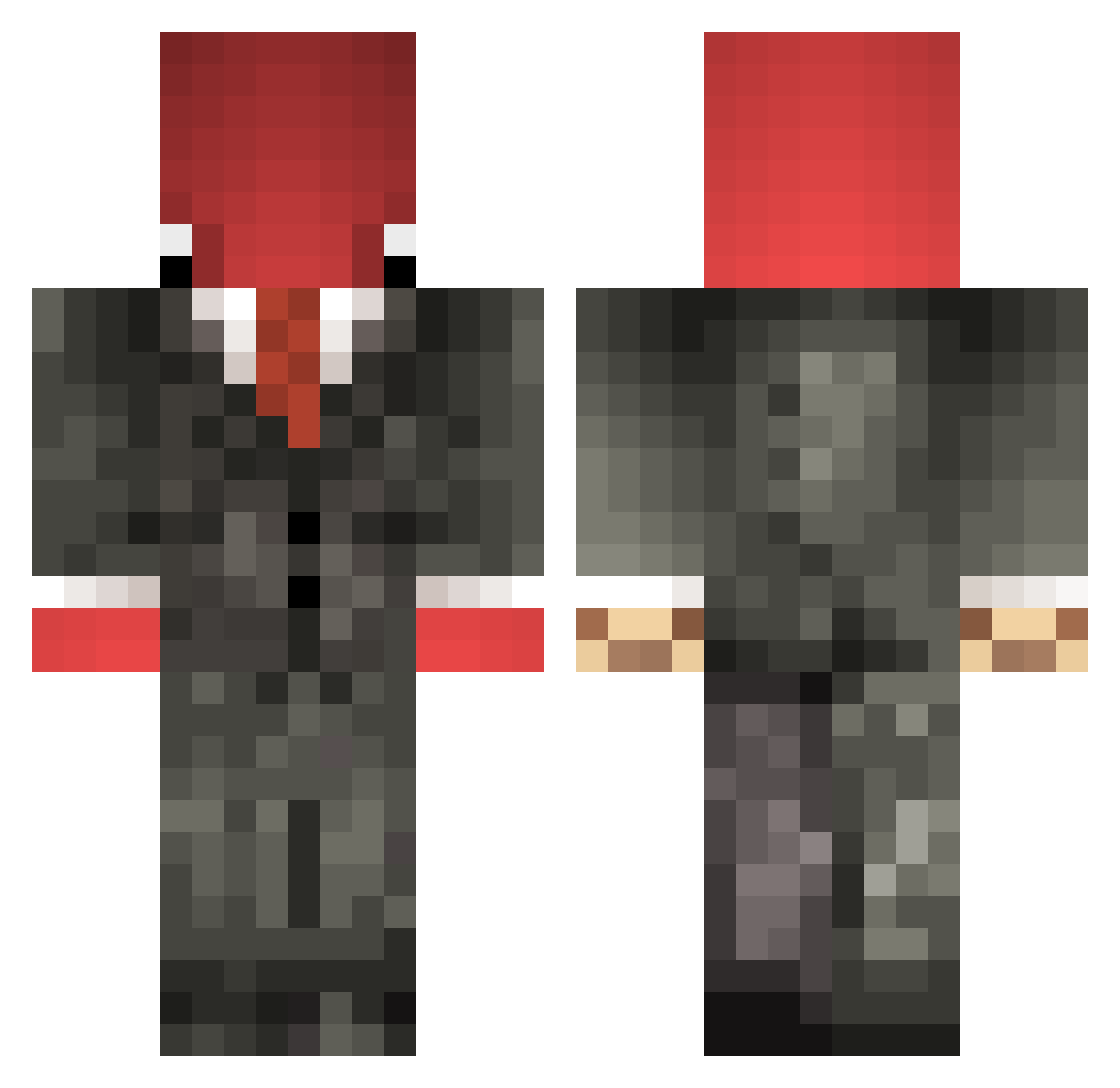 Octo05 Minecraft skin, front and back view