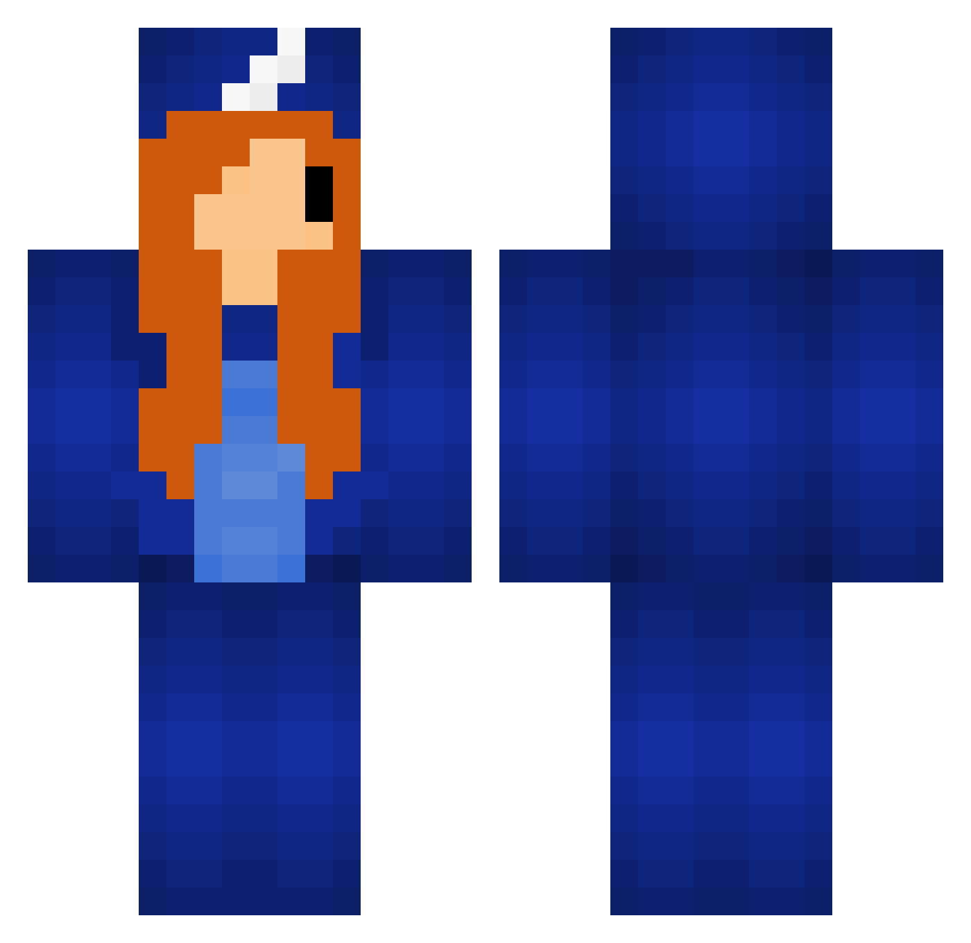 Alane Minecraft skin, front and back view