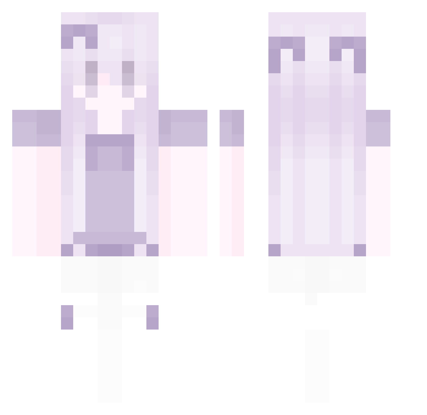 Slt8ky Minecraft skin, front and back view