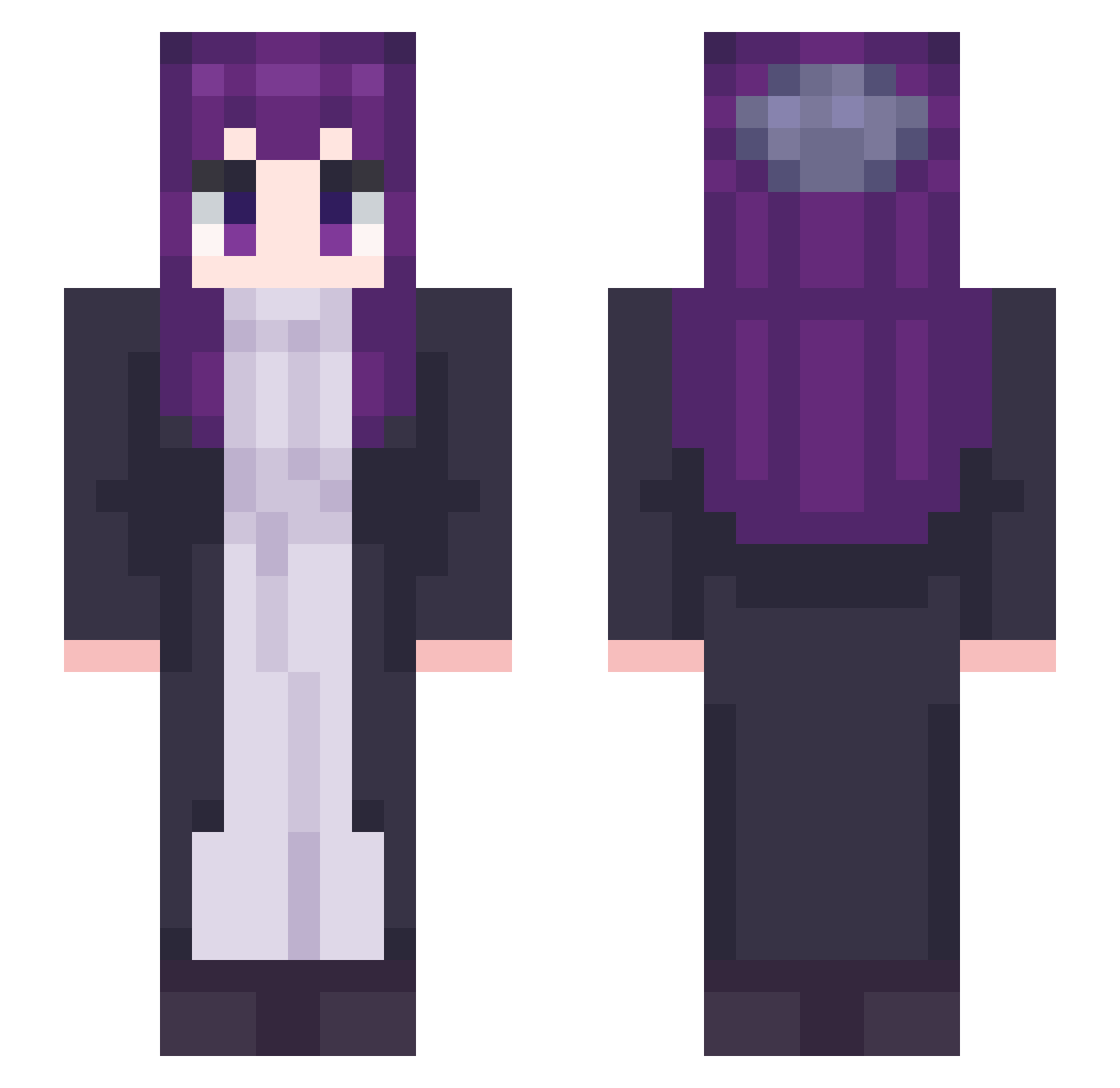 earou Minecraft skin, front and back view