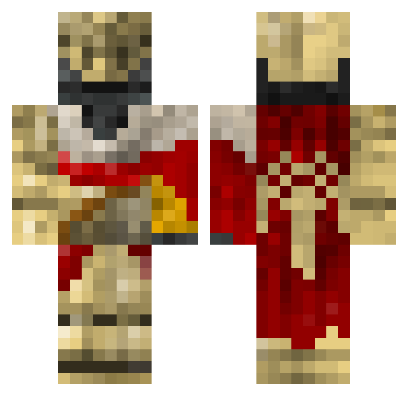 LucaMa2302 Minecraft skin, front and back view