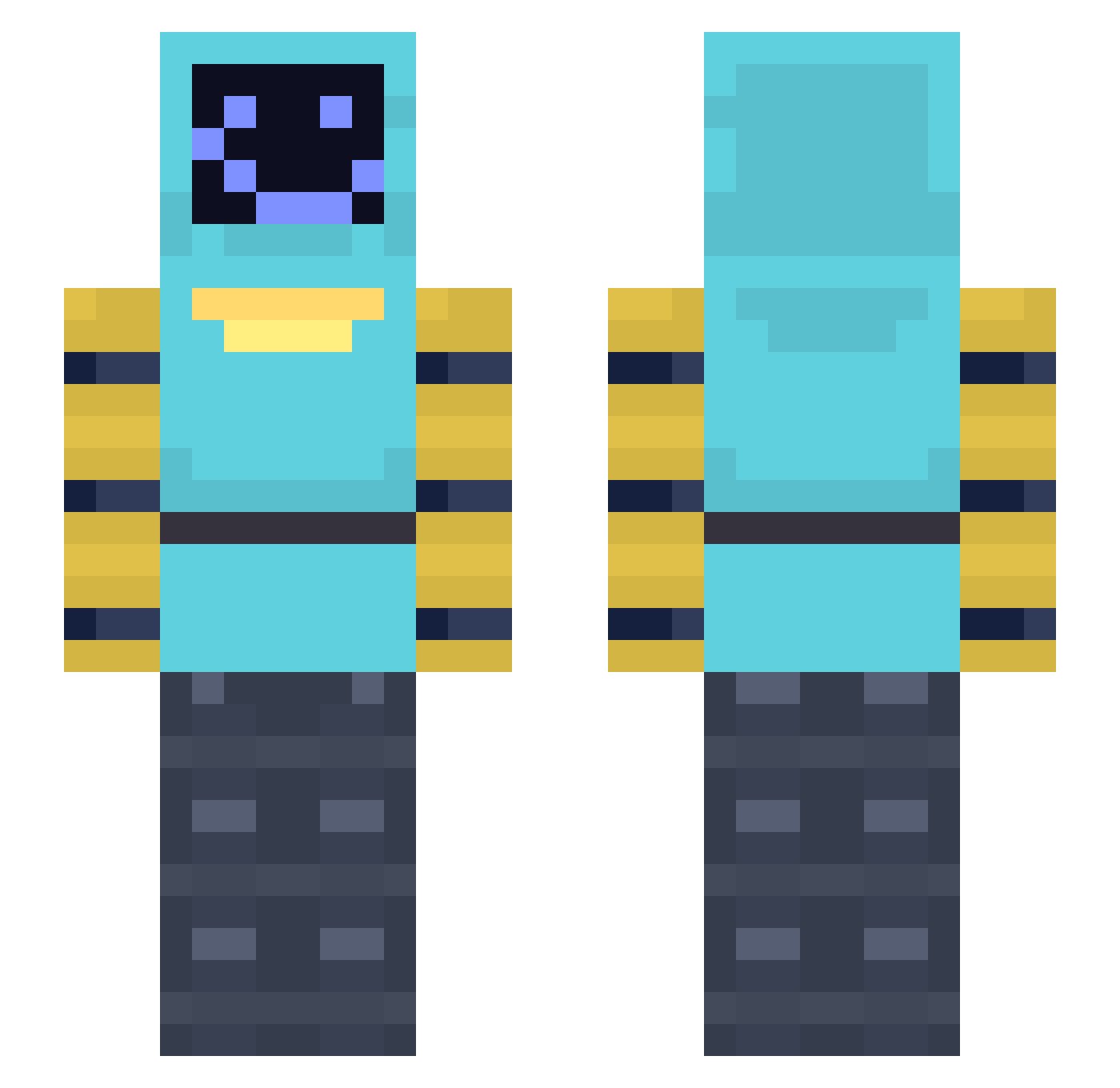 thelaywizard Minecraft skin, front and back view