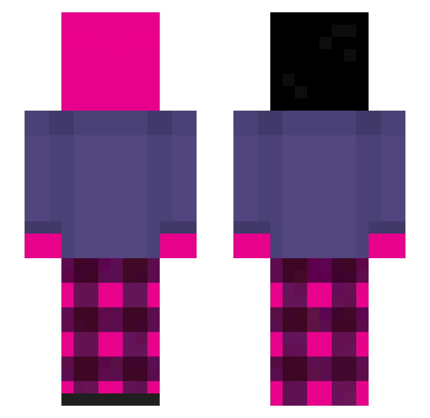 CurtConnors Minecraft skin, front and back view