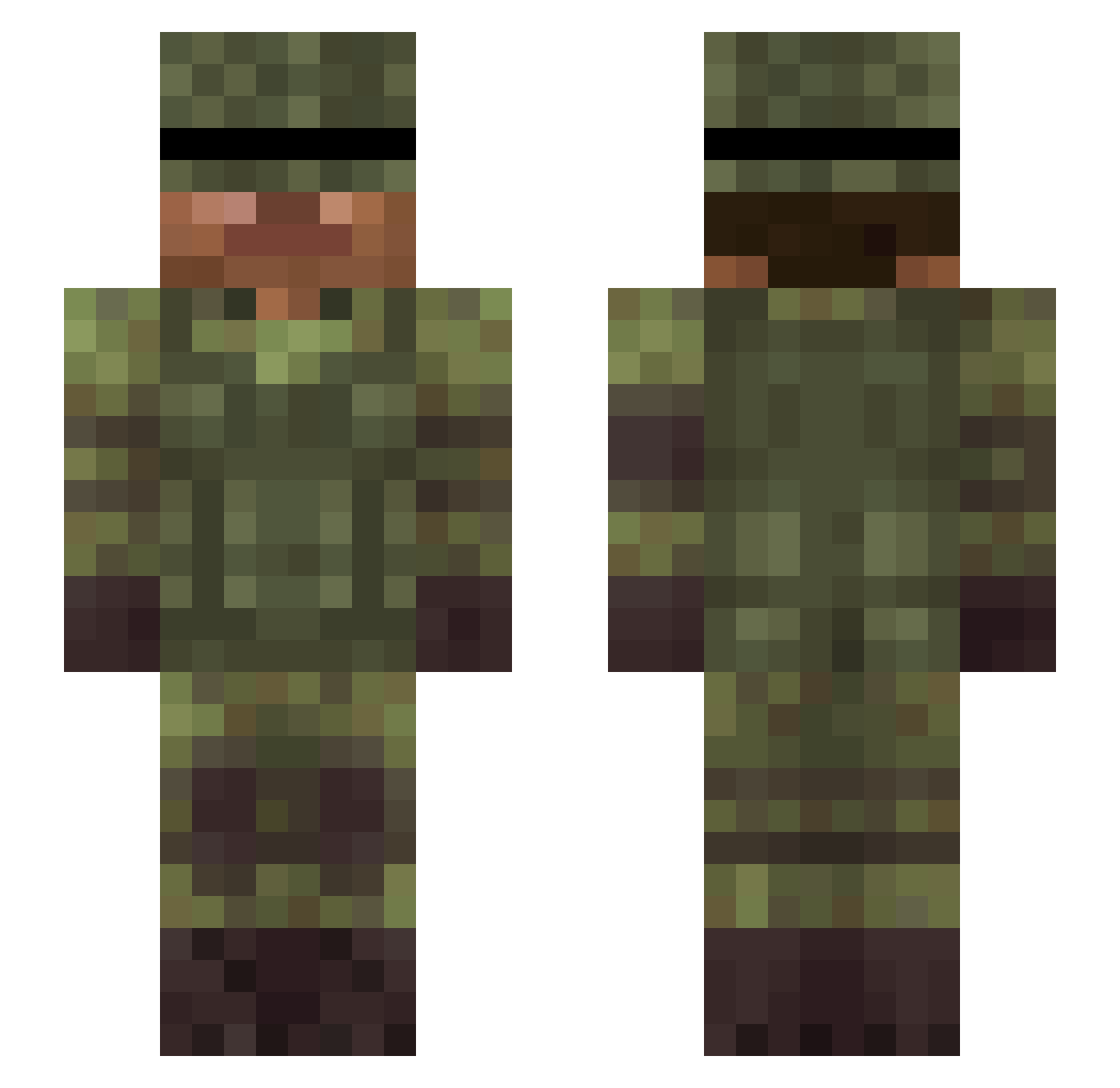 BryKea Minecraft skin, front and back view