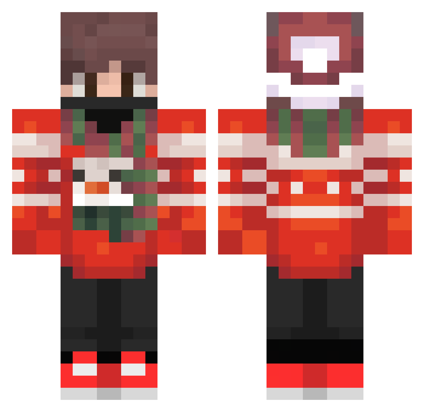 EltCato Minecraft skin, front and back view