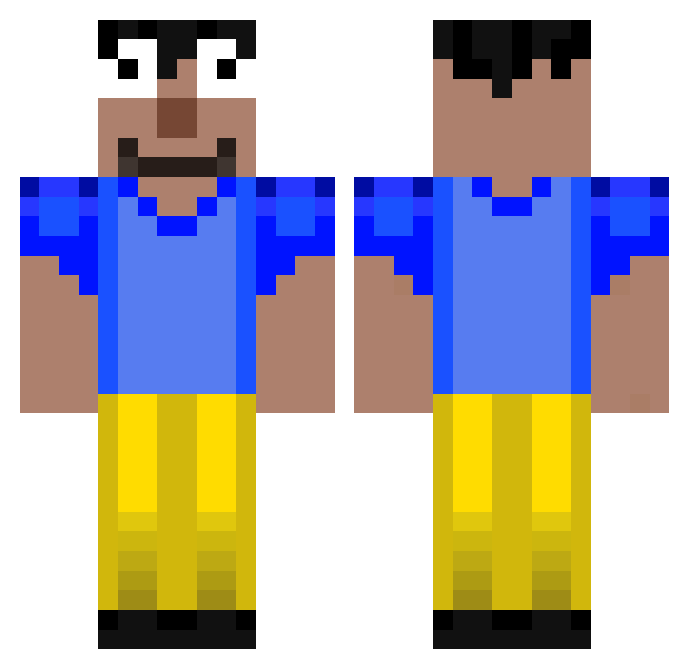 TheSamuel_ Minecraft skin, front and back view