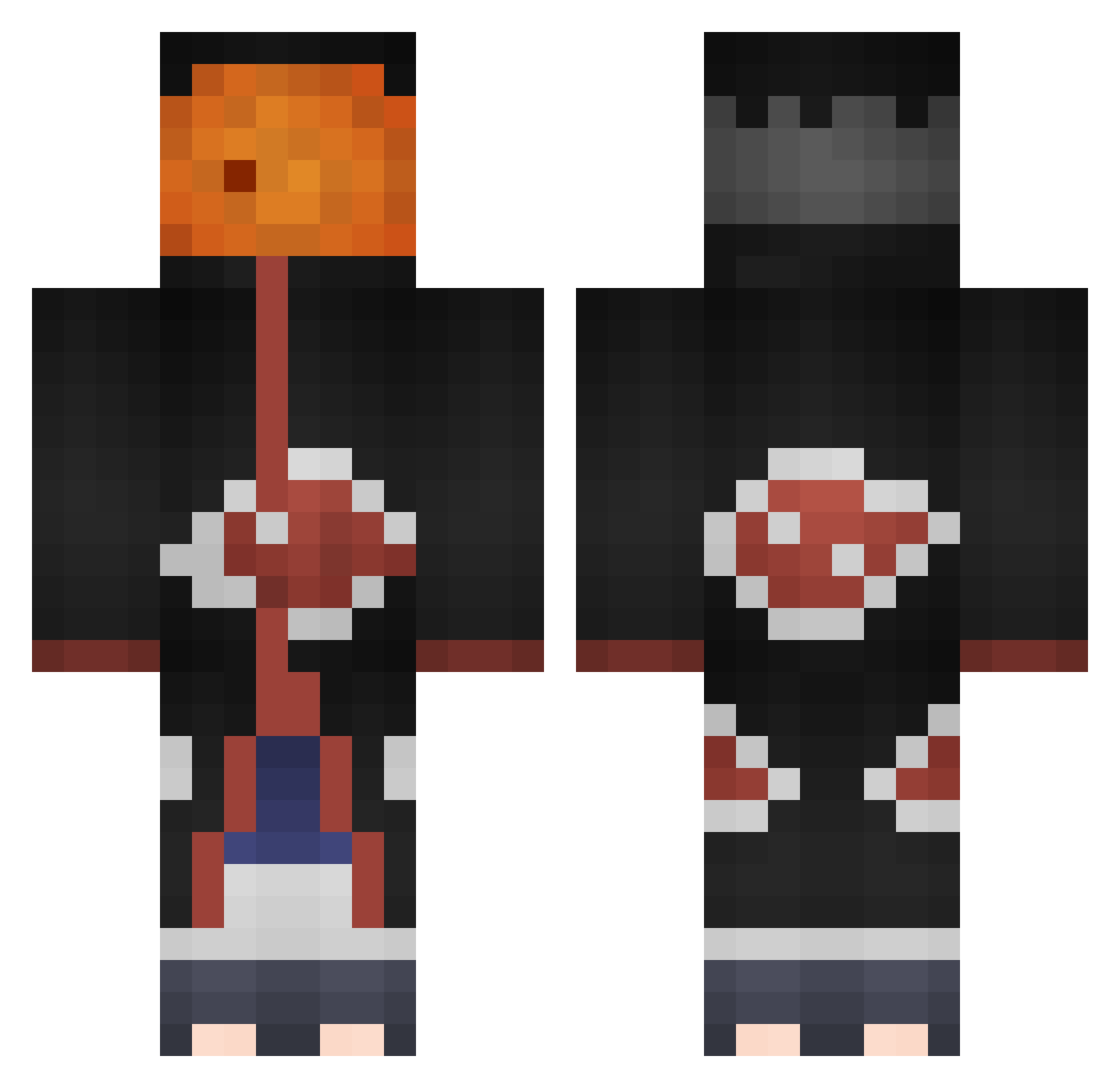 LucM4NN Minecraft skin, front and back view