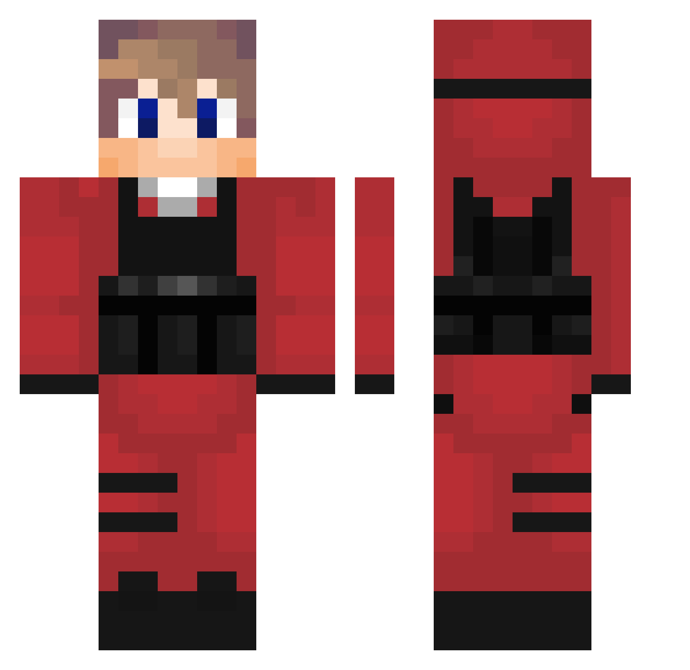 StqrsAwake Minecraft skin, front and back view