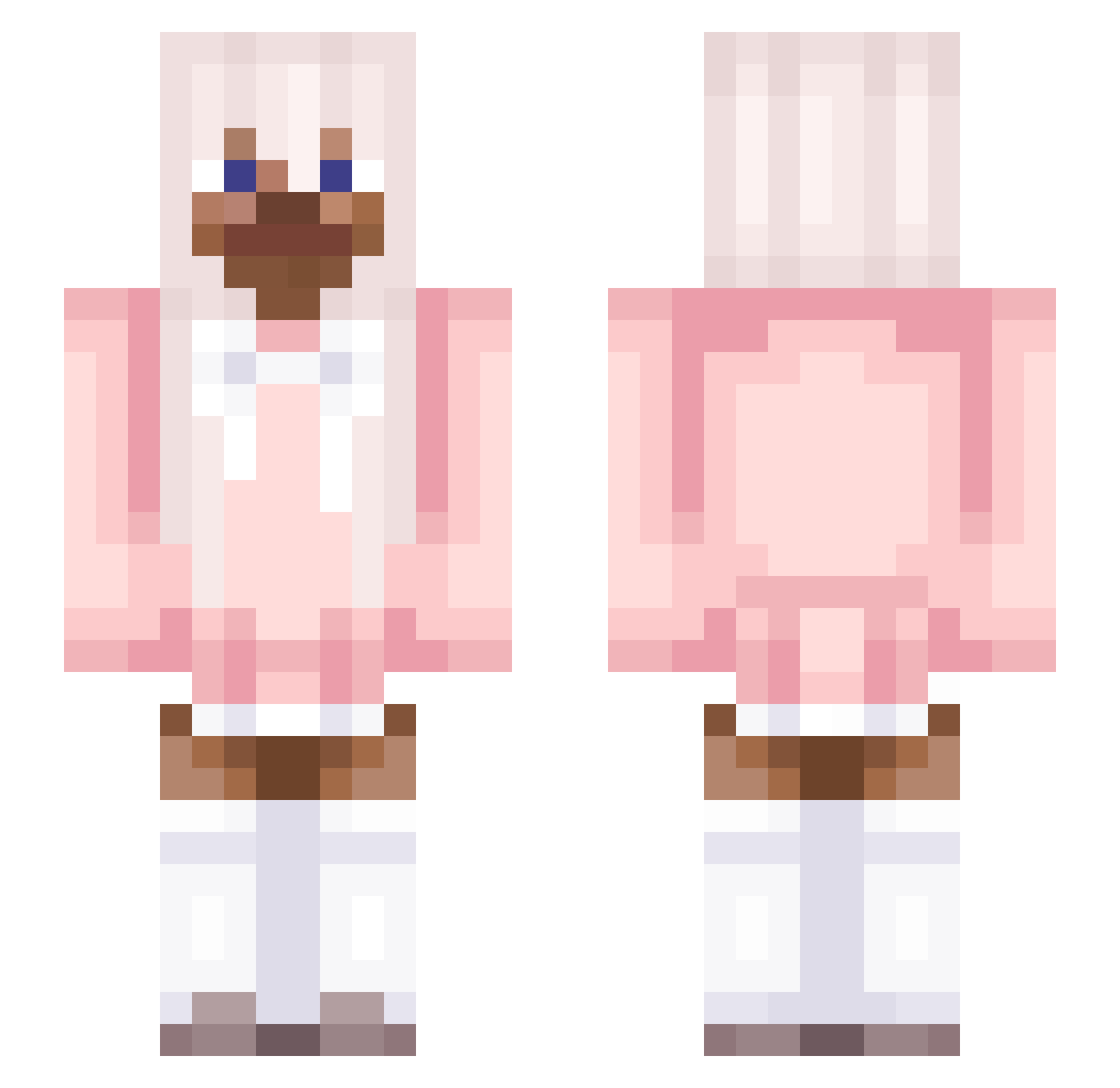 haahaahaa Minecraft skin, front and back view