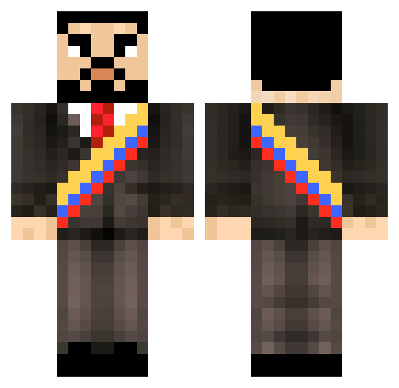 Chupi_1292 Minecraft skin, front and back view