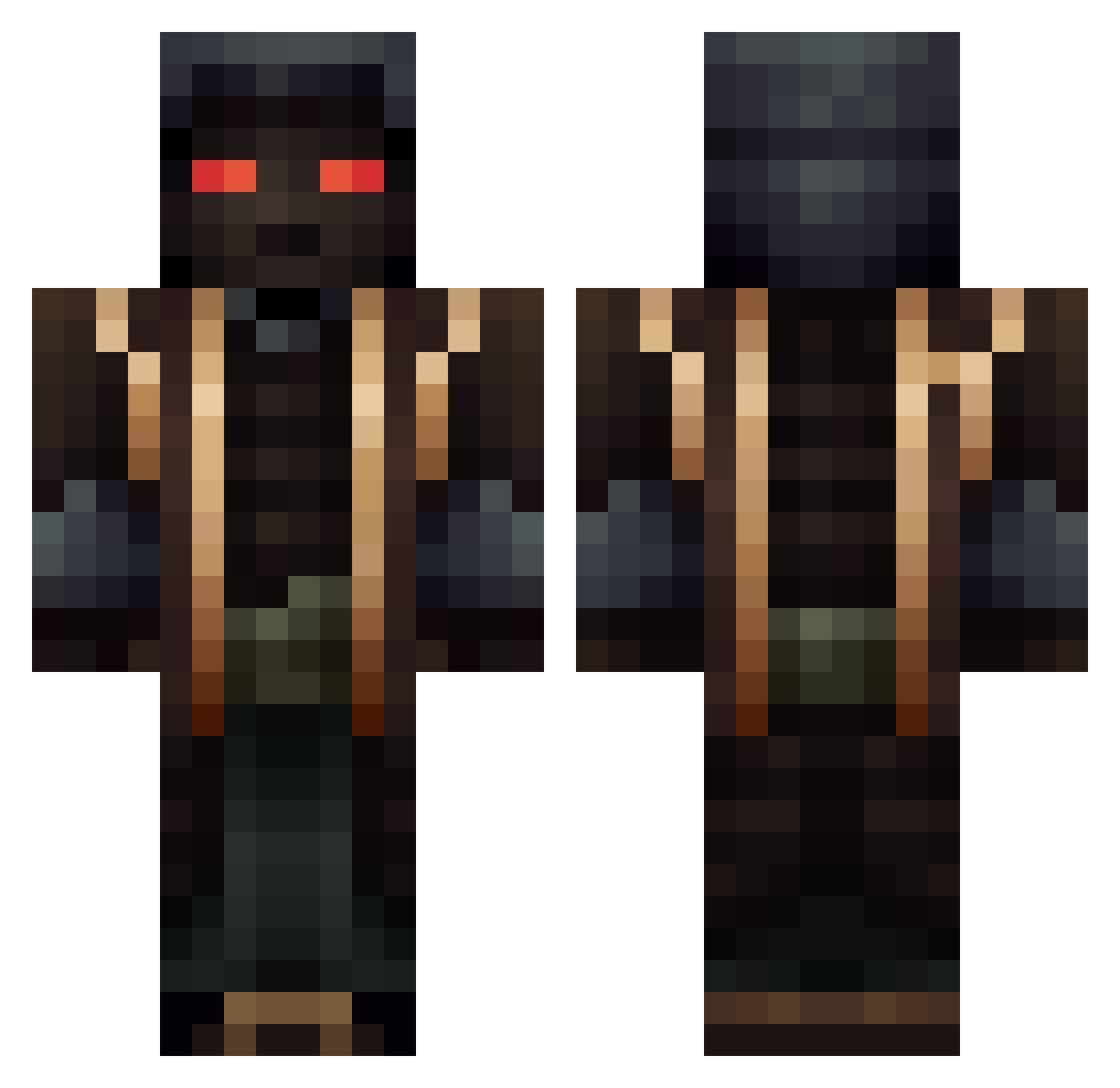 TheAmberBoy Minecraft skin, front and back view