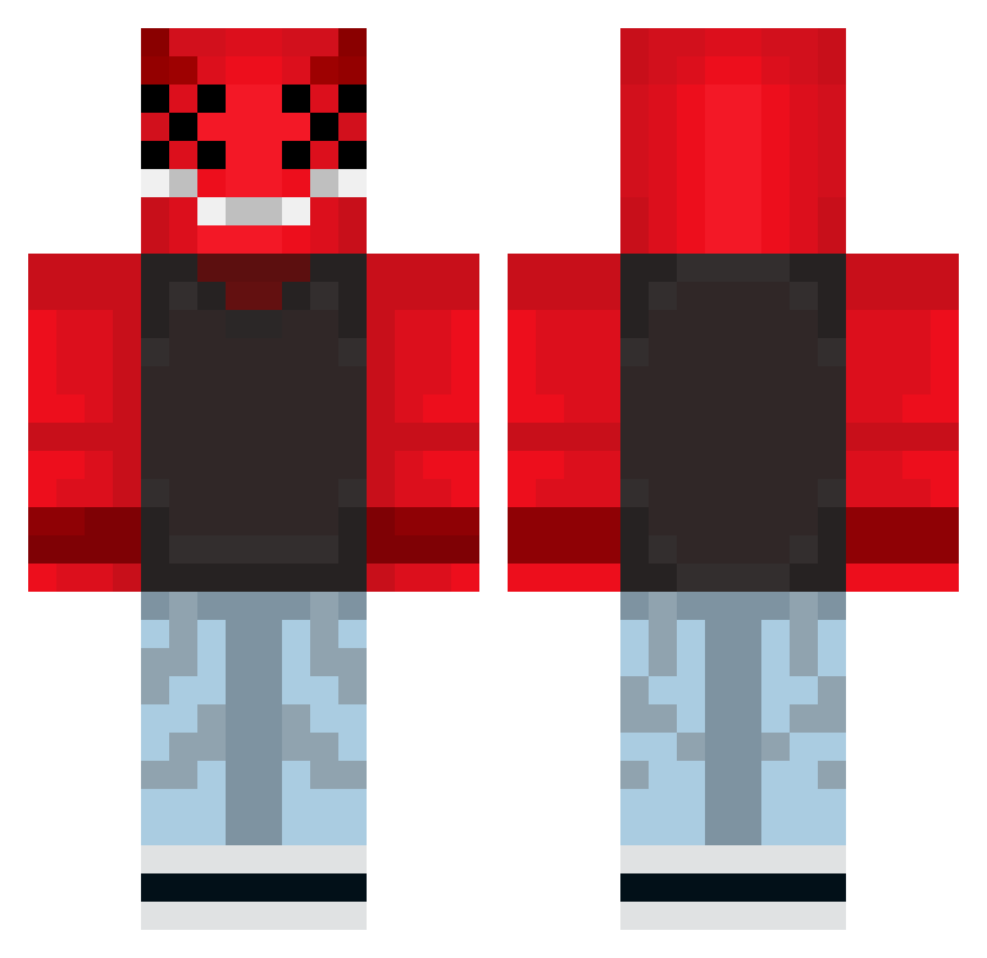 TofuMador Minecraft skin, front and back view
