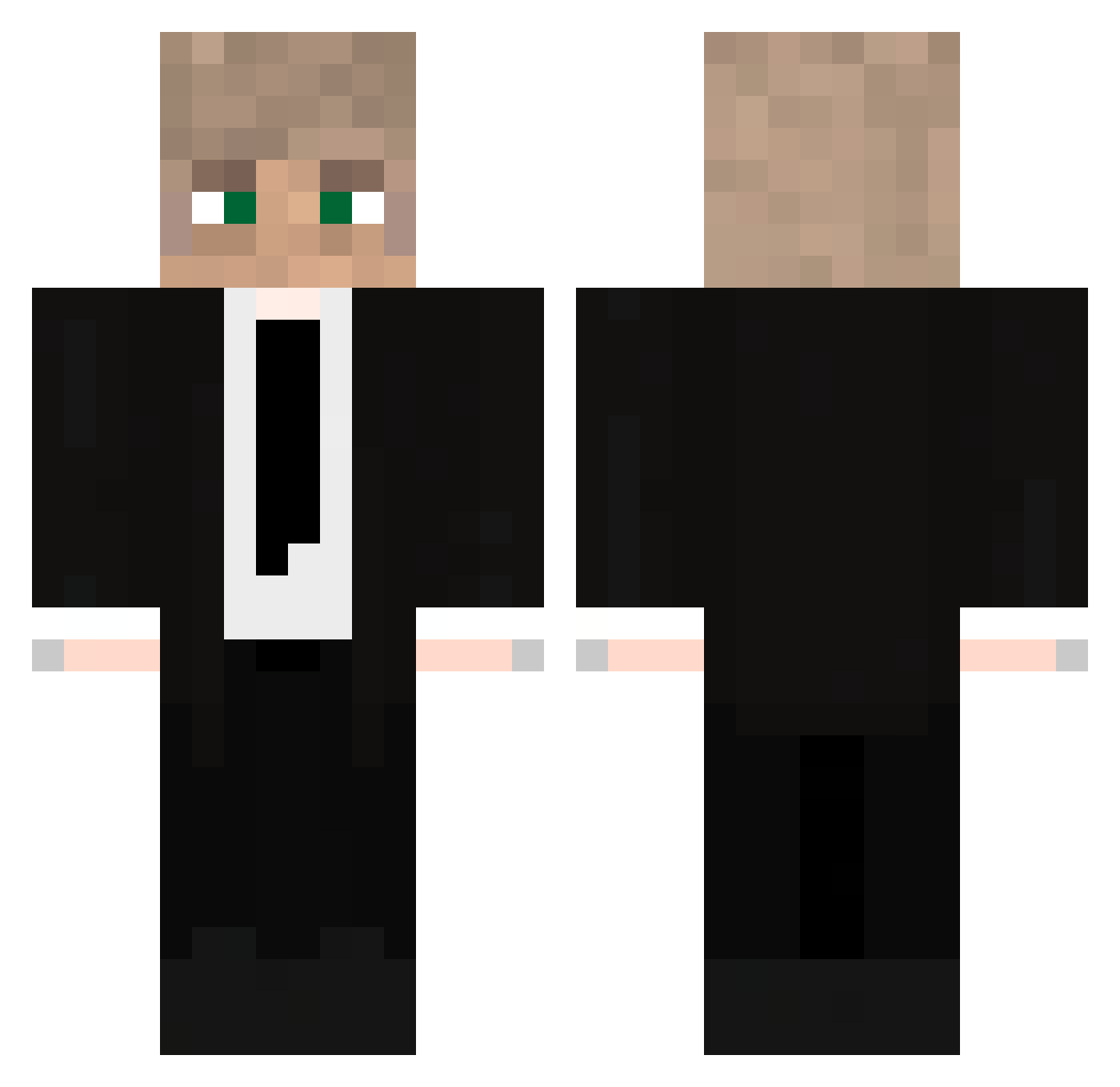WaltuhWhYr Minecraft skin, front and back view