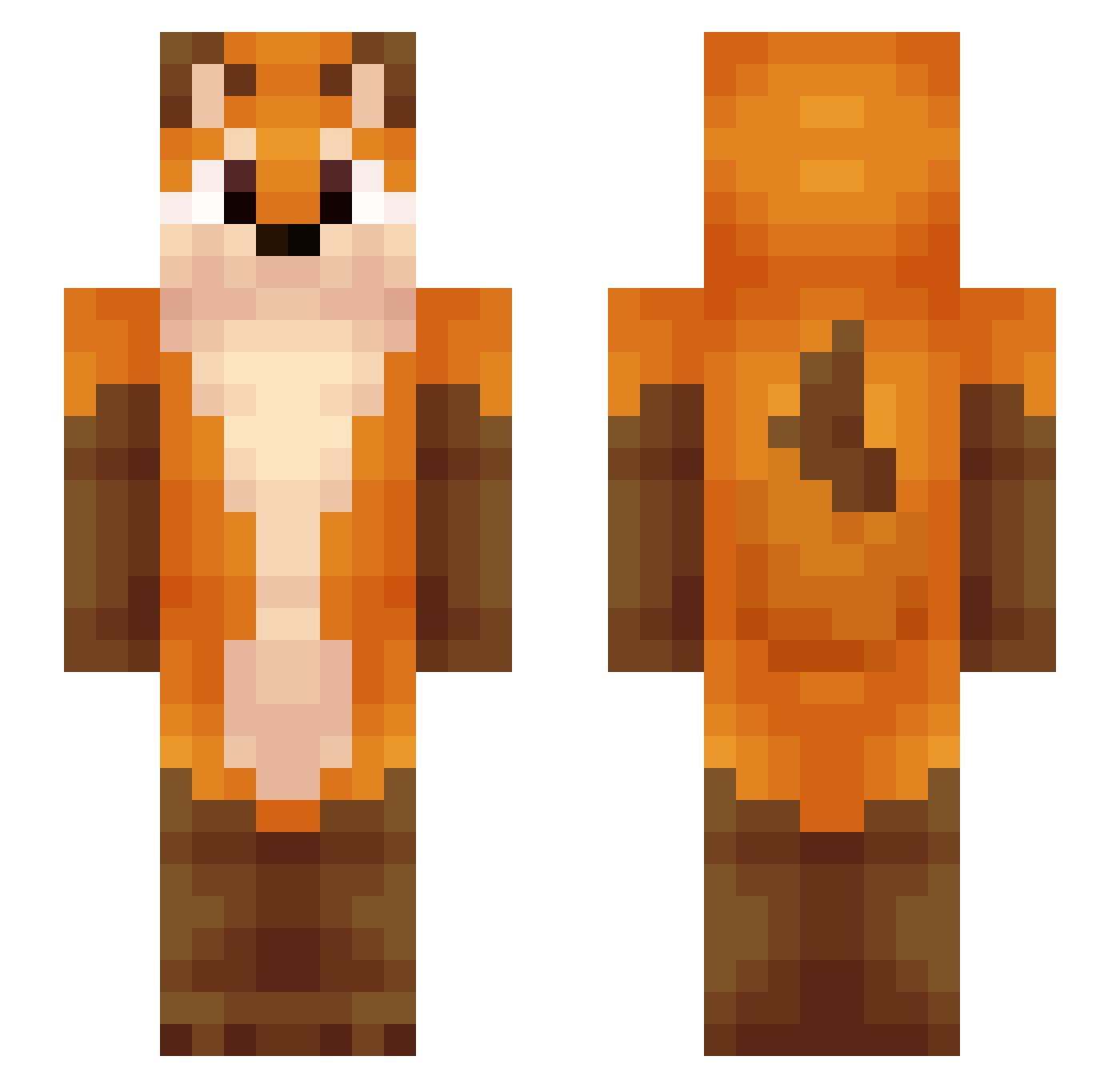 Mati7889 Minecraft skin, front and back view