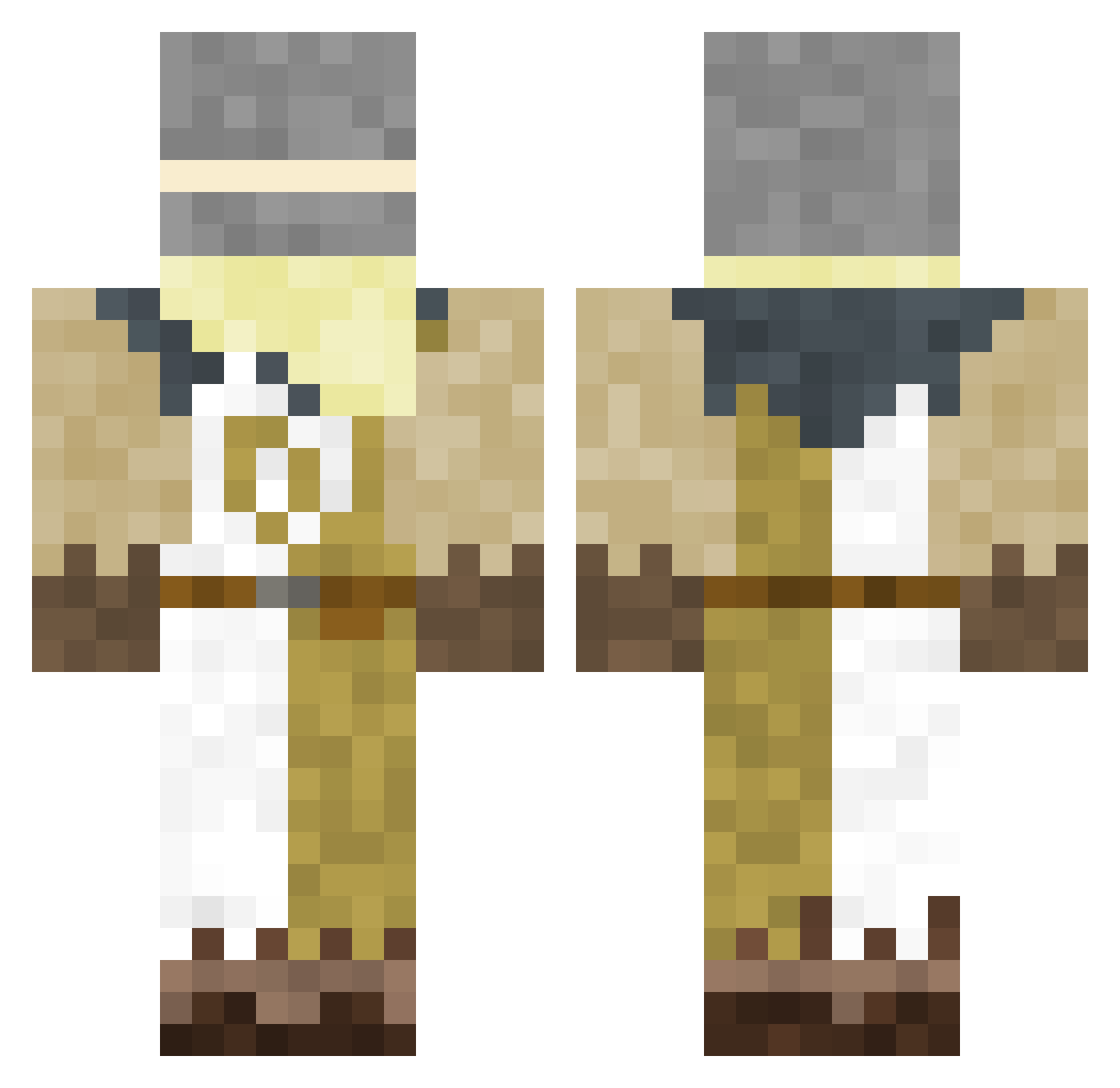 random_dued Minecraft skin, front and back view