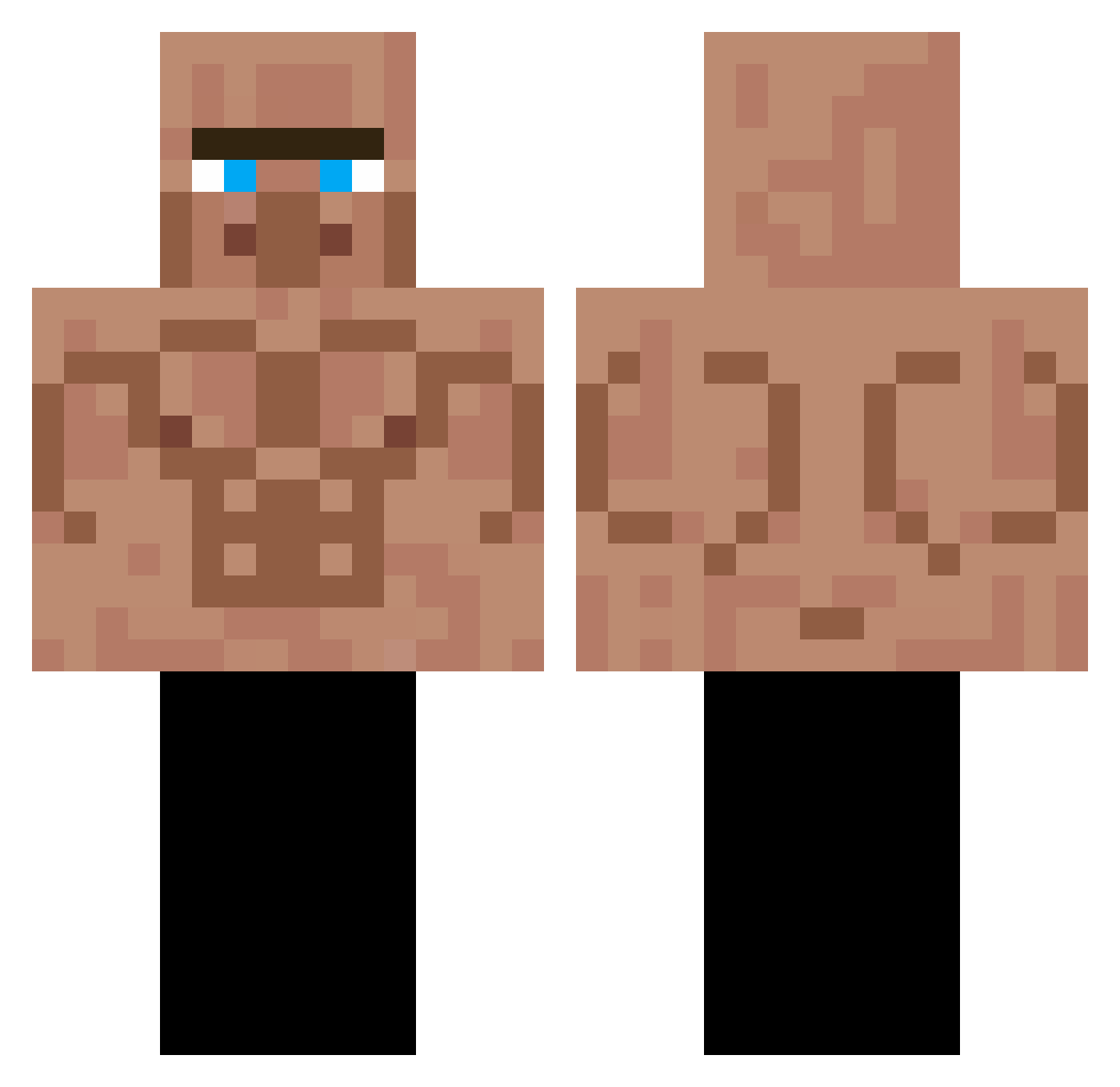 Gleitflug Minecraft skin, front and back view