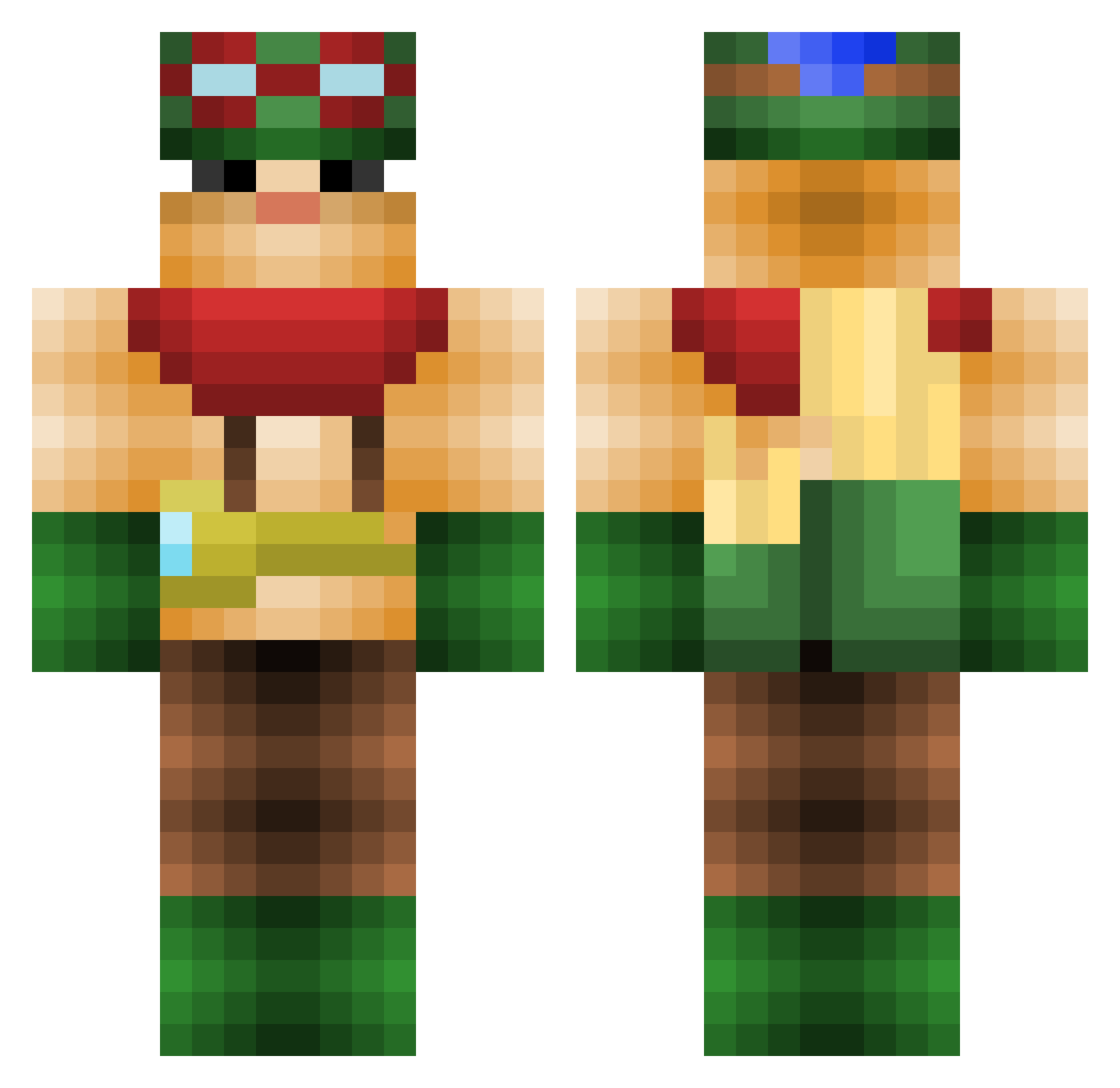 Lkasa802 Minecraft skin, front and back view
