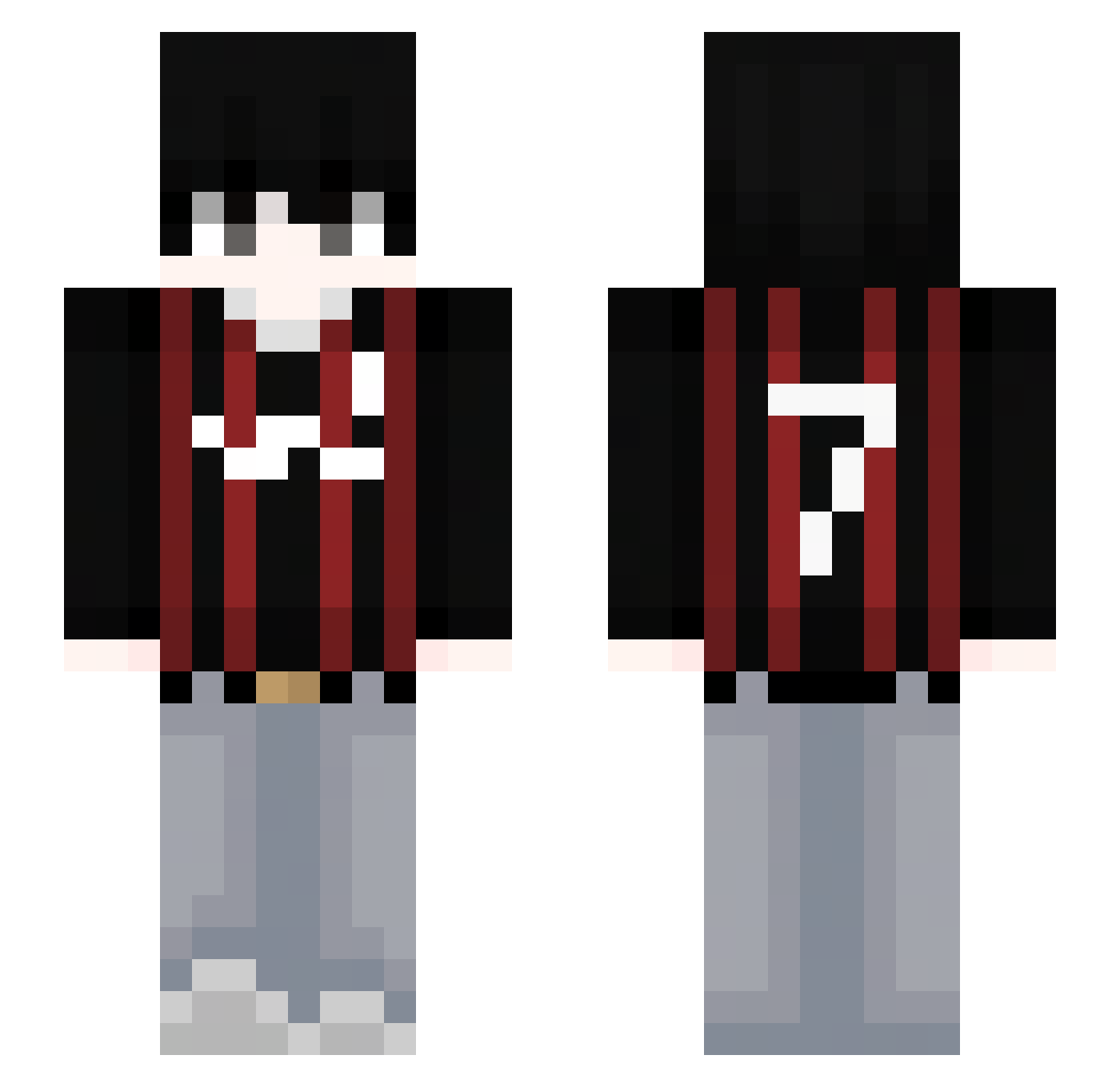 EmanIsntDead Minecraft skin, front and back view