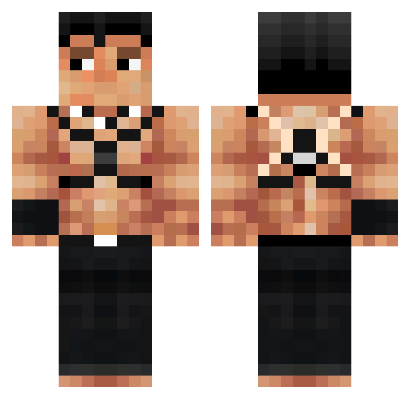 Mr_Fishfish Minecraft skin, front and back view