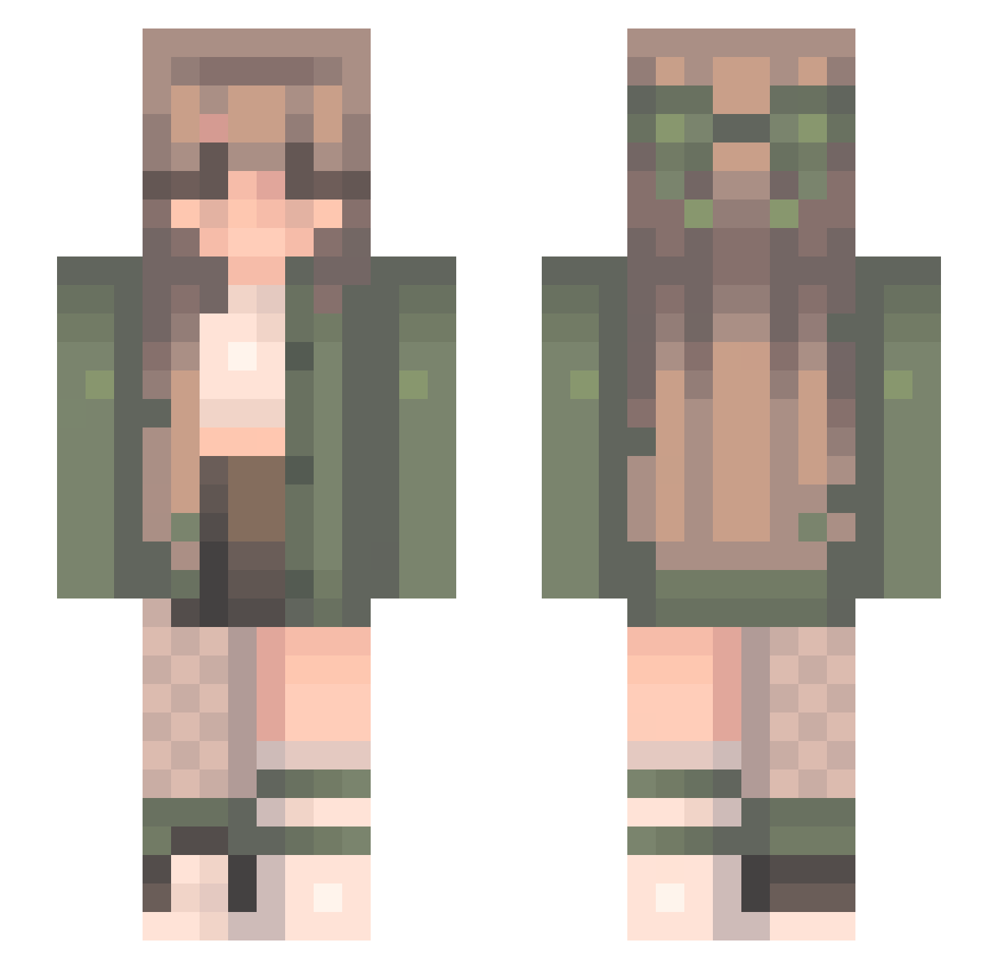 Bxiley__ Minecraft skin, front and back view